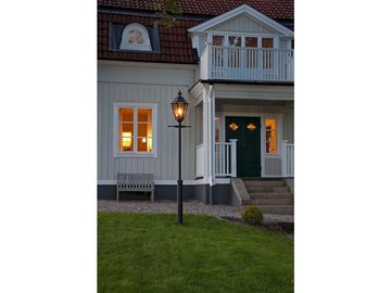 meineWunschleuchte LED Pollerleuchte, LED wechselbar, warmweiß, Mastleuchte, Straßenlaterne Garten-wegbeleuchtung, Gartenlaterne 260cm