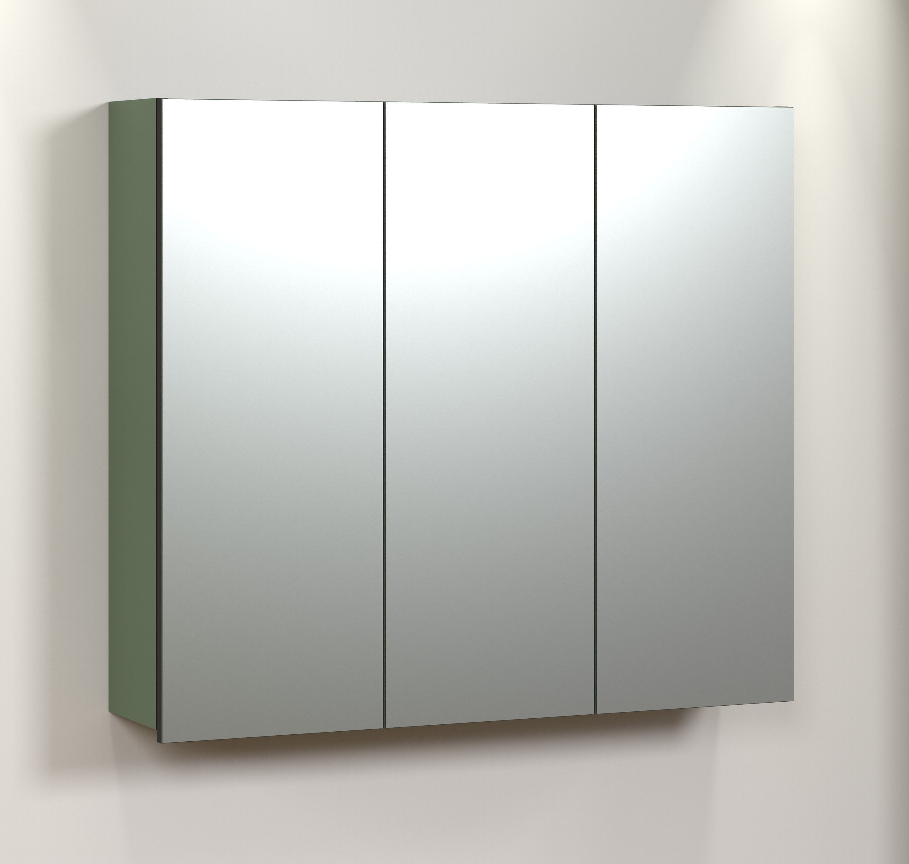 trendteam Badezimmerspiegelschrank (Spiegelschrank) Badspiegel Badschrank 90 x 80 x 20 cm