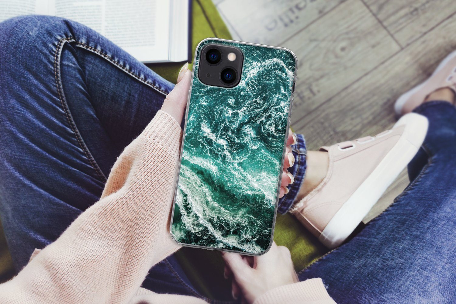 MuchoWow Handyhülle für Apple iPhone 13 Marmor - Gemustert - Natursteine, Smartphone-Bumper, Print, Handy Schutzhülle Dünn
