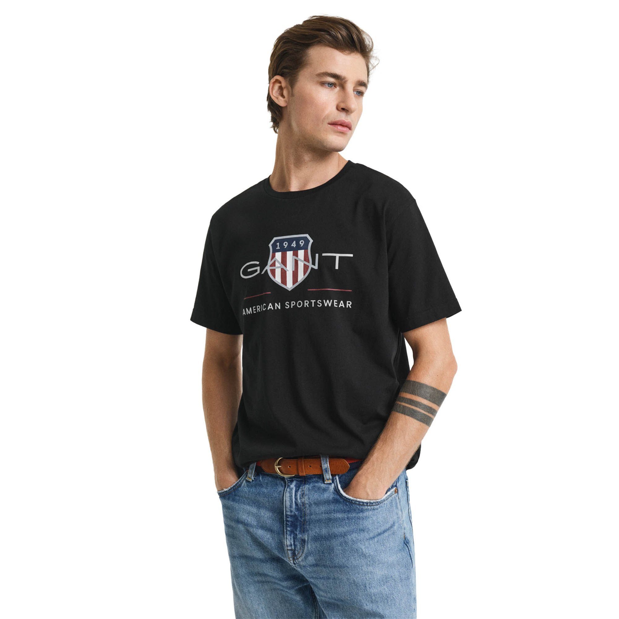 Gant T-Shirt Herren T-Shirt 1er Pack Baumwolle (Packung, 1er Pack) günstig online kaufen
