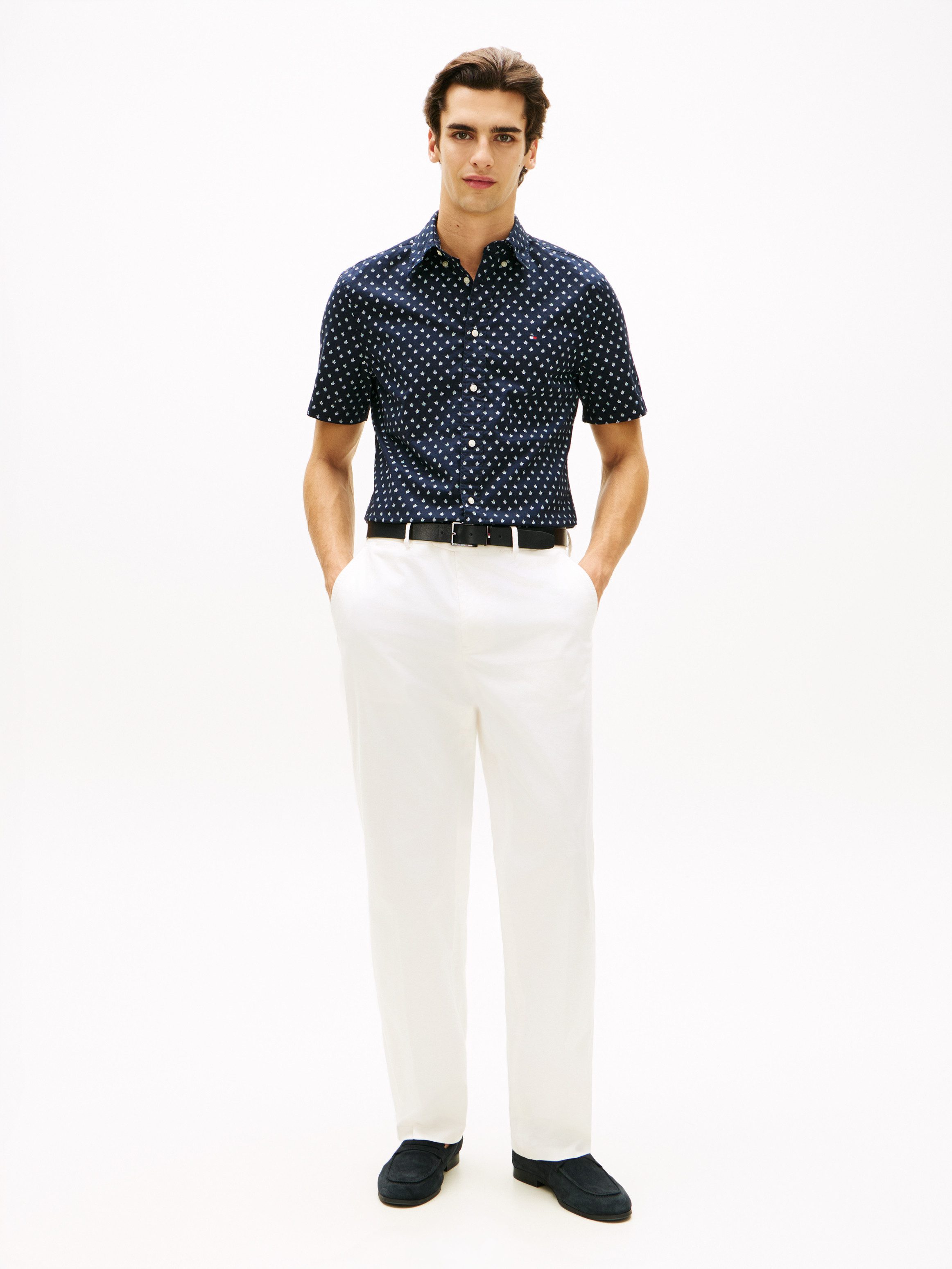 Tommy Hilfiger Kurzarmhemd FLEX POPLIN PRINT Regular Fit