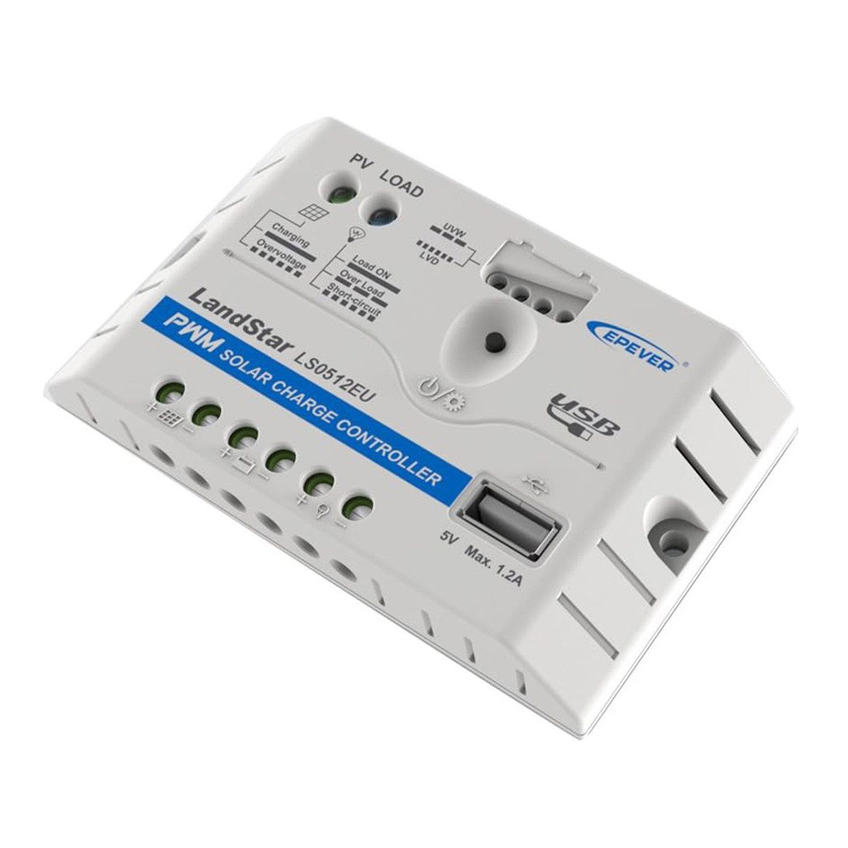 enjoy solar Solarladeregler EPEVER® PWM LS-EU 5A-30A, 12V/24VDC, Solar Charge Controller mit USB Anschluss