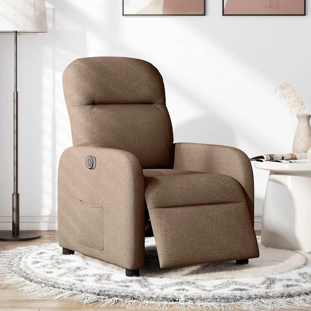 vidaXL Sessel Relaxsessel Elektrisch Braun Stoff günstig online kaufen