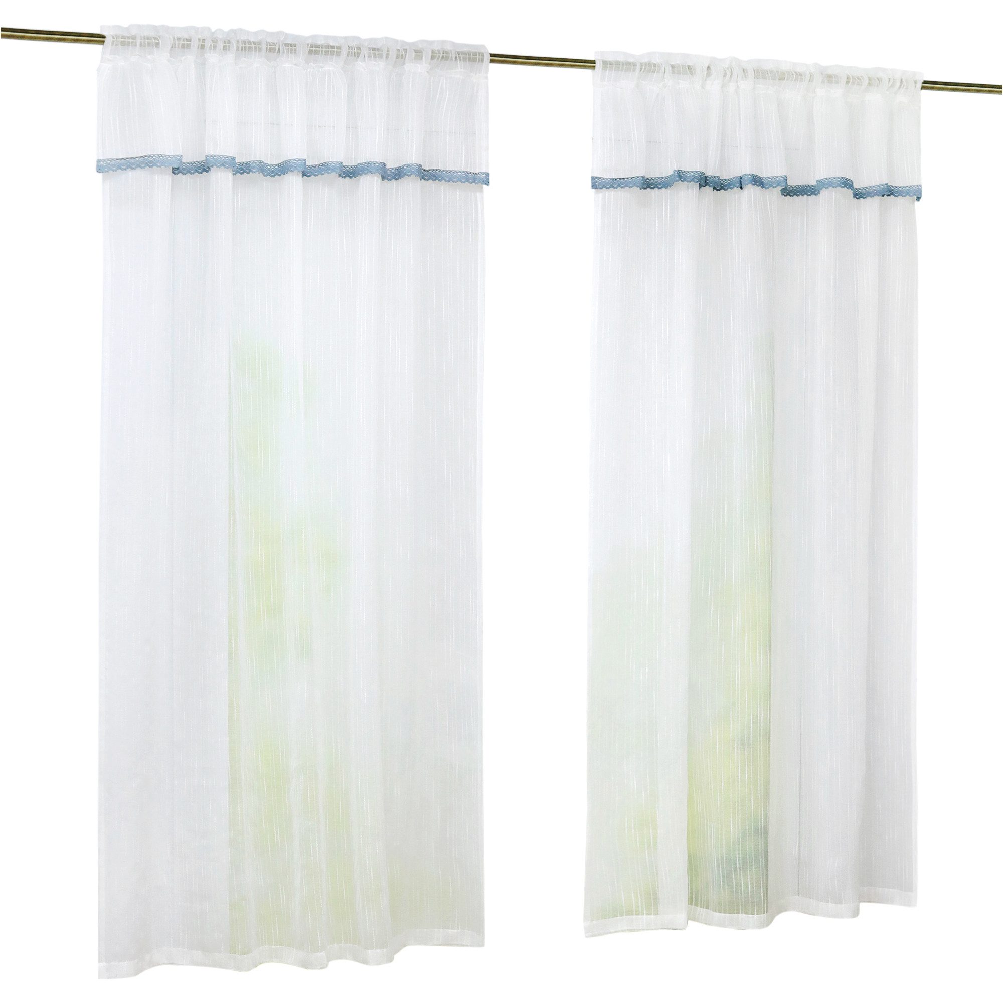 Delien Scheibengardine (1 St), Stangendurchzug, transparent, Landhaus Leine günstig online kaufen