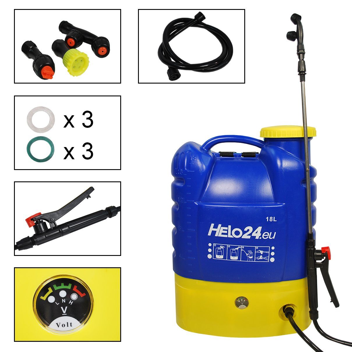 HELO24 Akku-Drucksprühgerät Sprühgerät AKKU E2