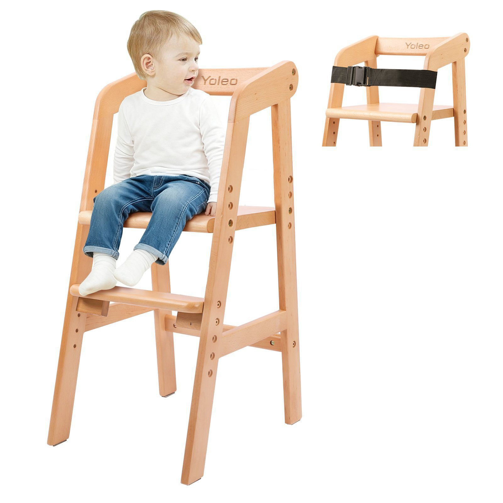 YOLEO Stuhl Kinderstuhl Mitwachsender Holz Stuhl günstig online kaufen