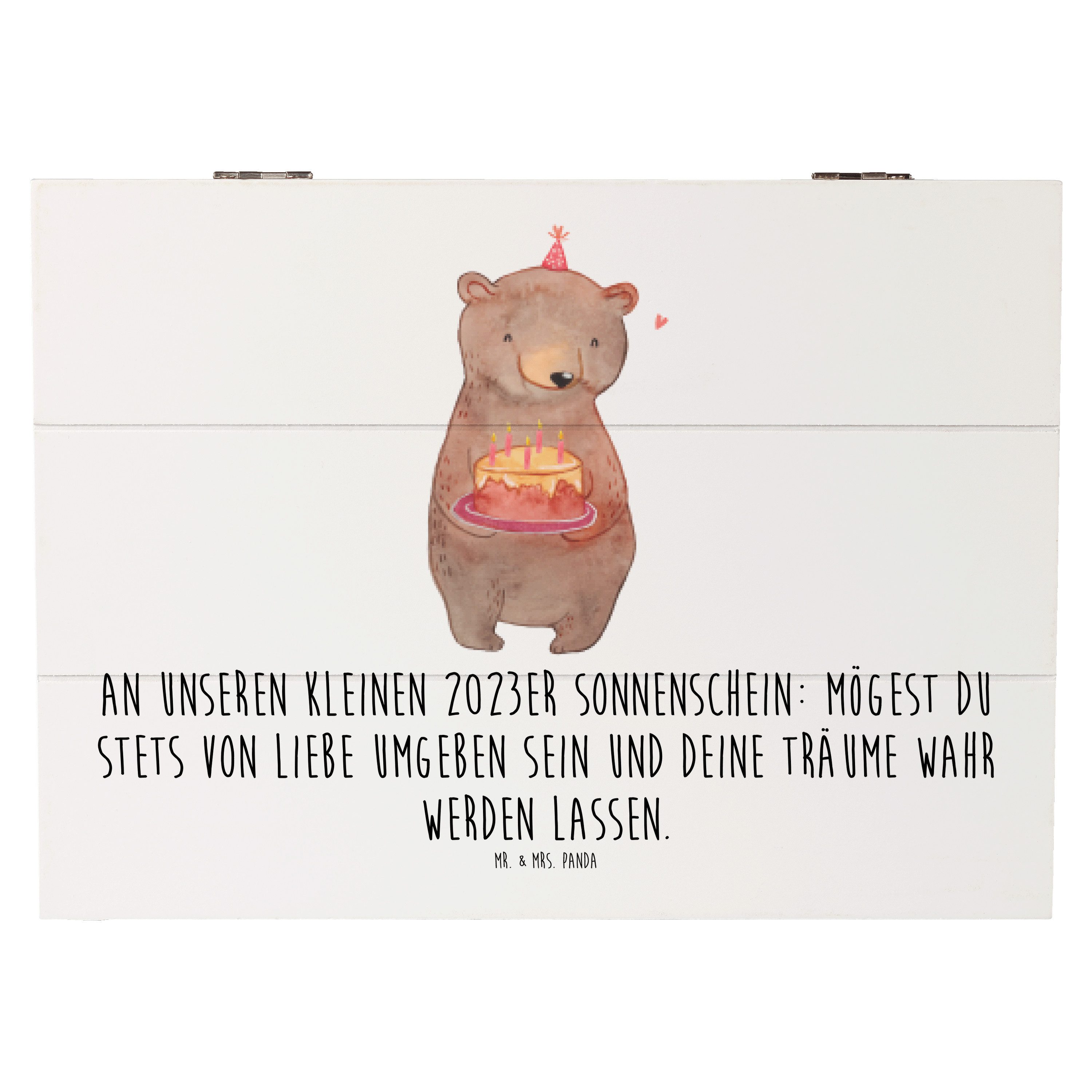 Dekokiste 25 x 18 cm 2023 Geburtstagstraum - Weiß - Geschenk, Geburtstagssprüch