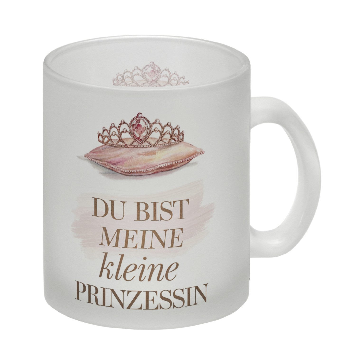 speecheese Tasse Meine kleine Prinzessin Glas Tasse Tiara auf Kissen