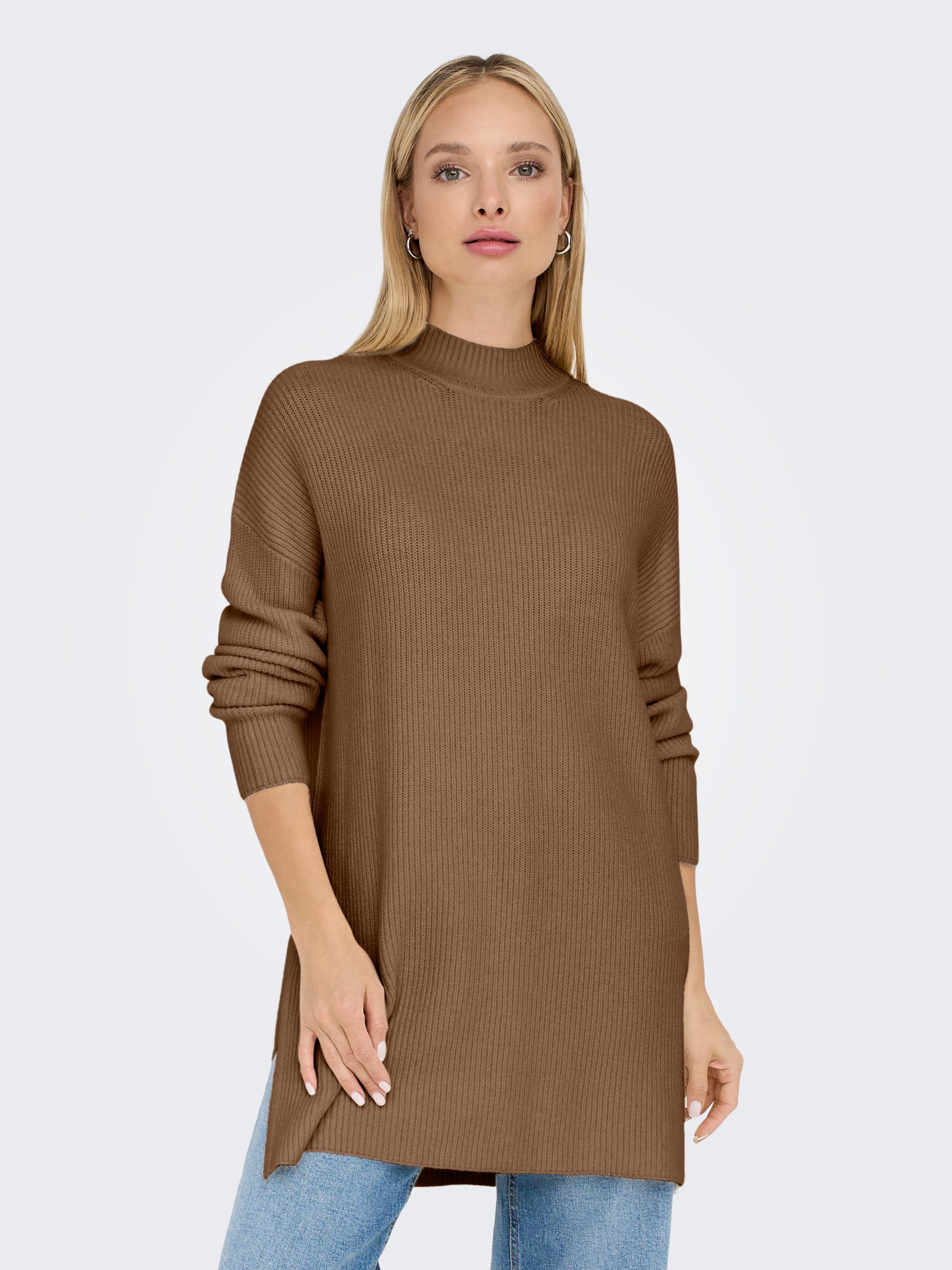 Longpullover ONLKATIA LS LOOSE RIB HIGHNECK CC KNT