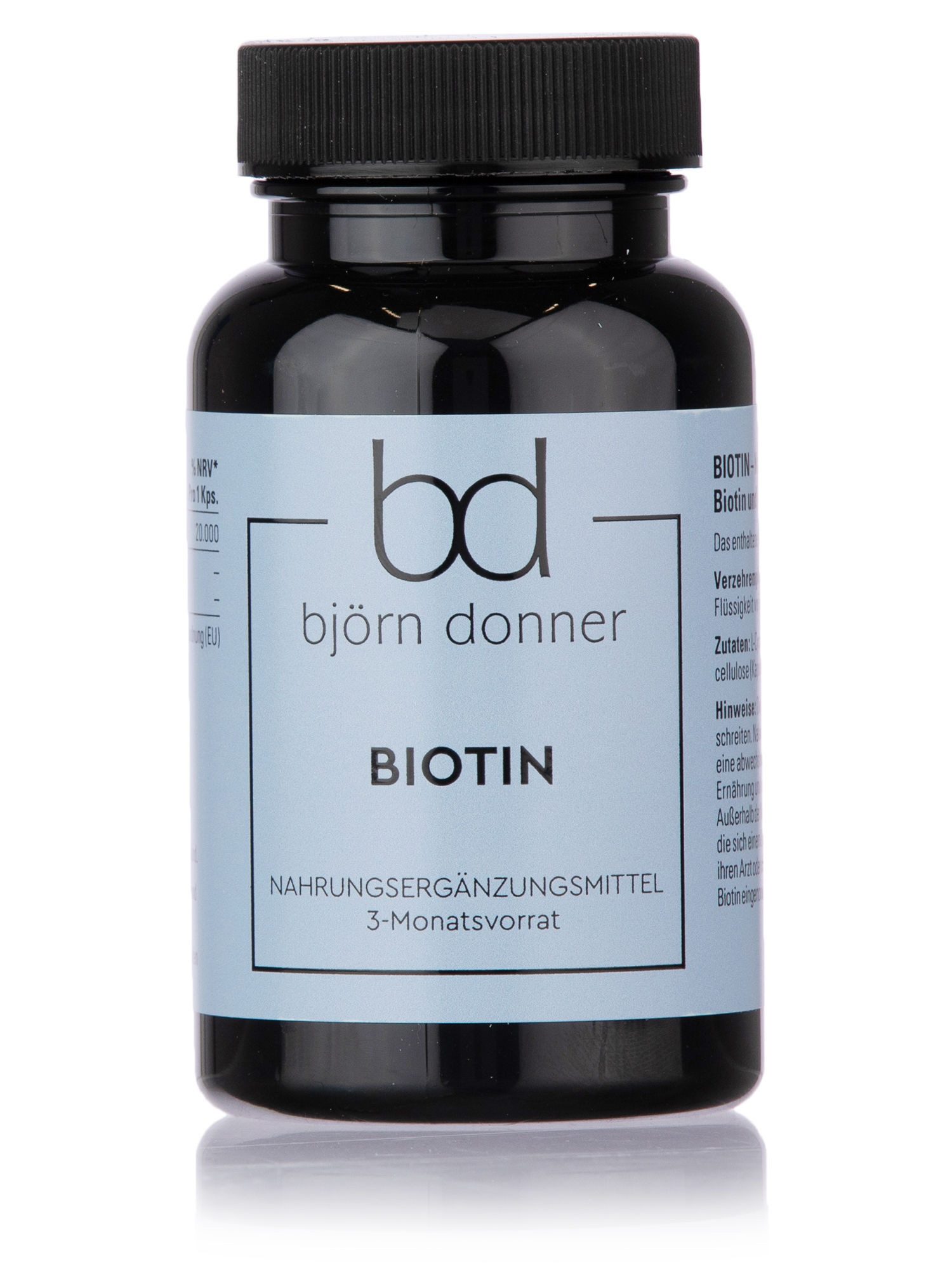 Björn Donner "Biotin & L-Cystein Kapseln", 3-Monatsvorrat Kapsel, ; hochdosiert, kräftiges Haarwachstum & weniger Haarausfall, VEGAN