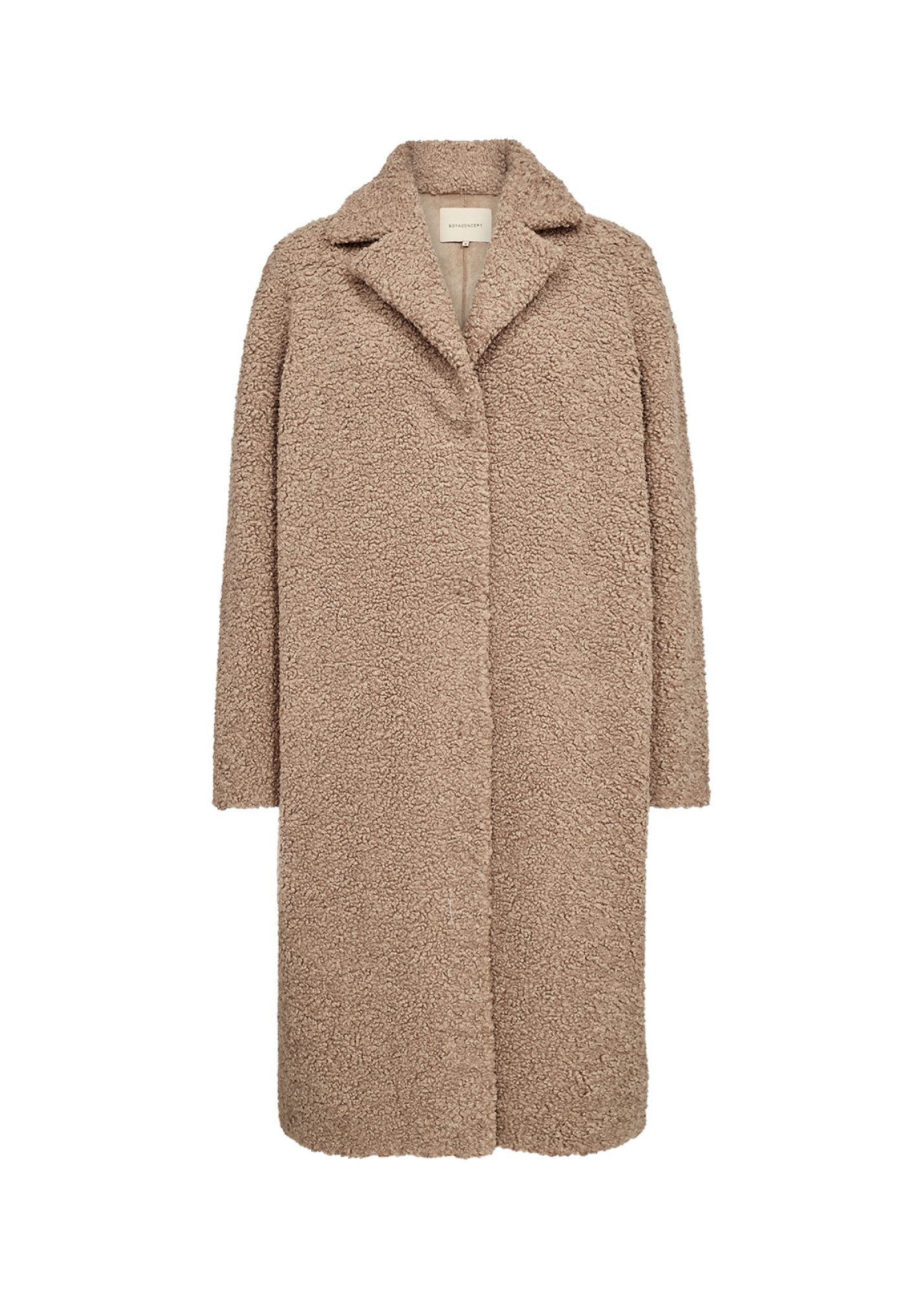 soyaconcept Outdoorjacke Weicher Teddymantel mit Reverskragen - Mantel für Damen