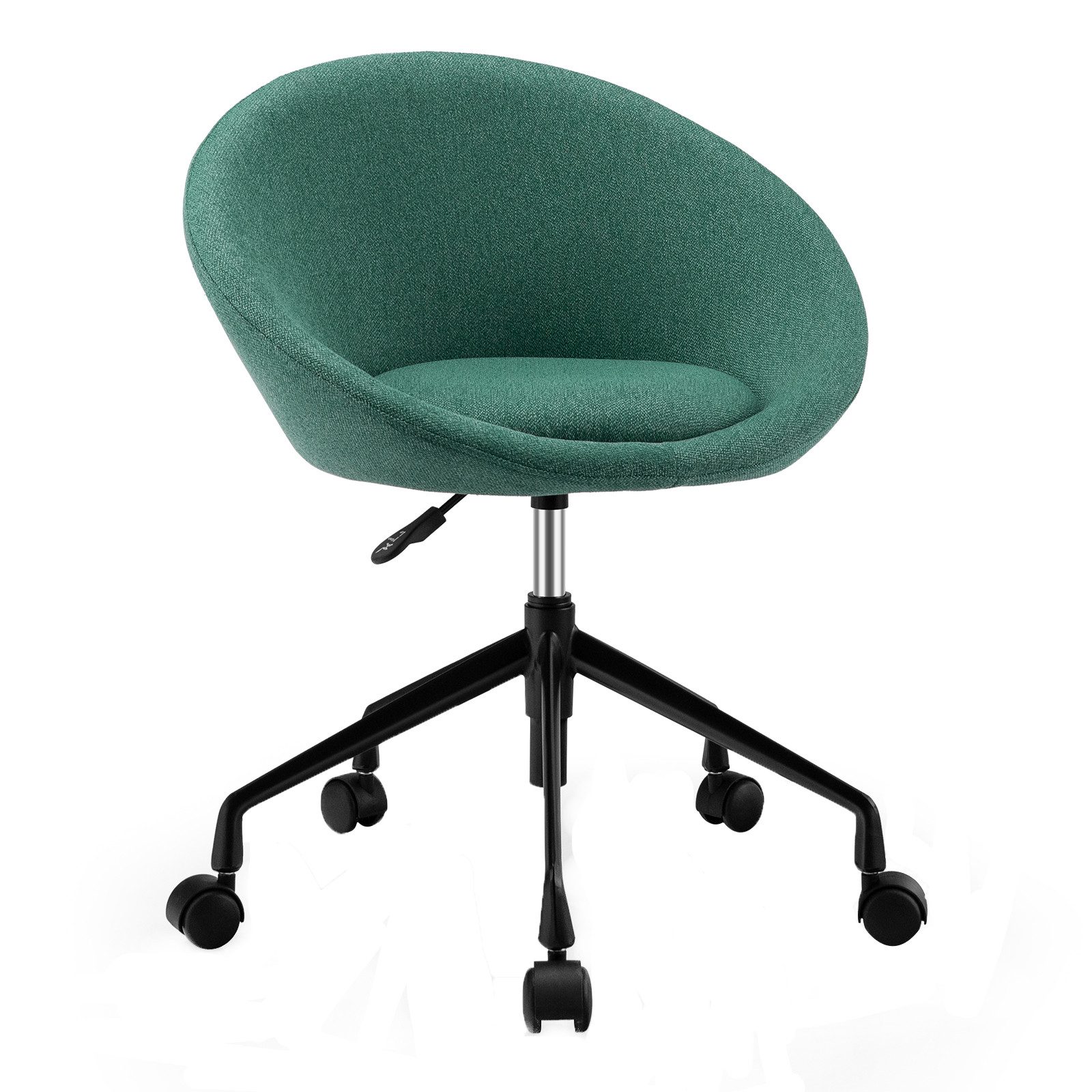 COSTWAY Polsterstuhl, Drehsessel auf Rollen, höhenverstellbar 71-77cm, 150 kg