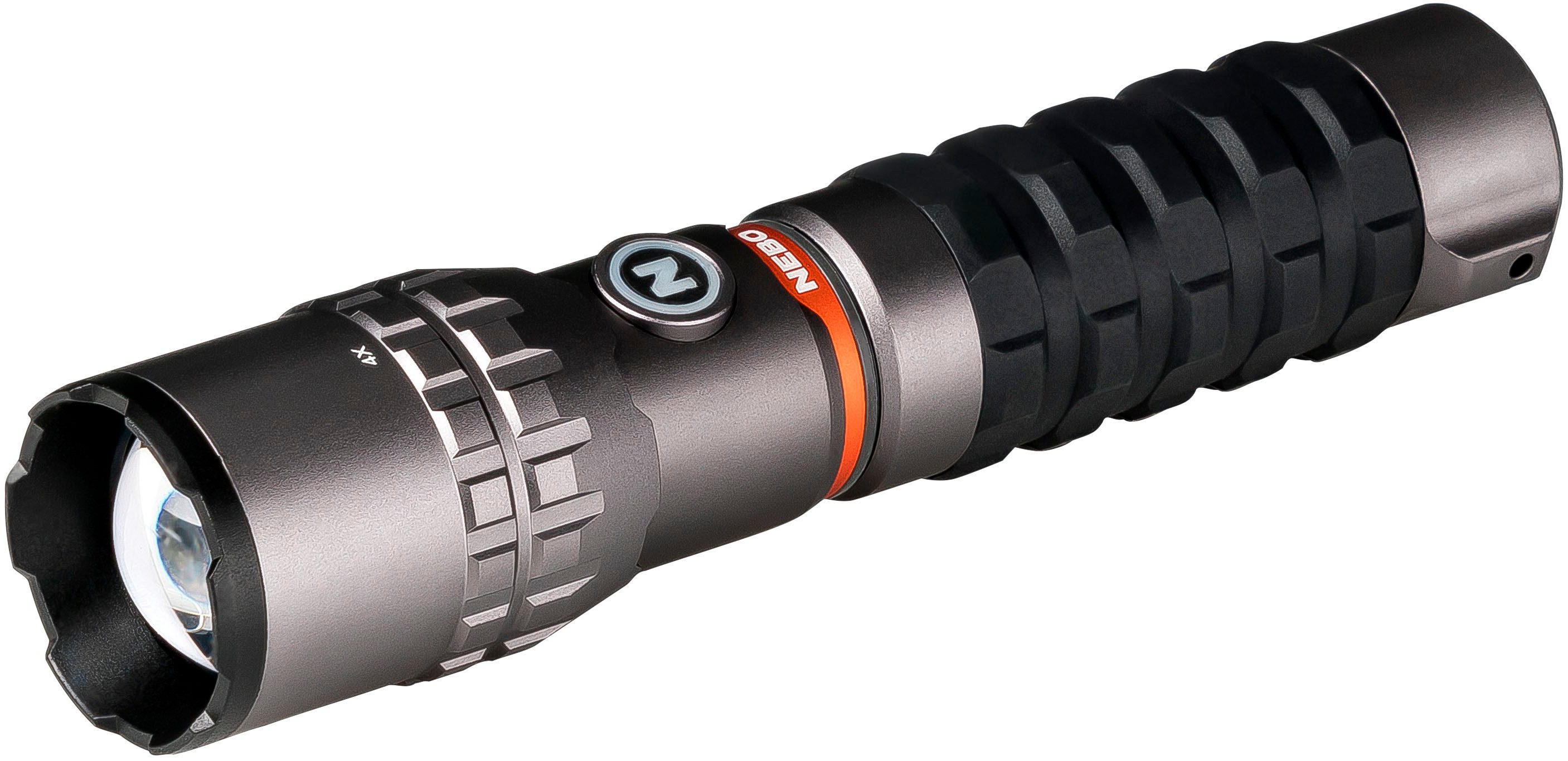 NEBO LED Taschenlampe Nebo SLYDE KING 2K (Taschenlampe inkl. Ladekabel), 2.000-Lumen-Lampe-4-fach-Zoom sowie 500-Lumen-C•O•B-Arbeitsleuchte