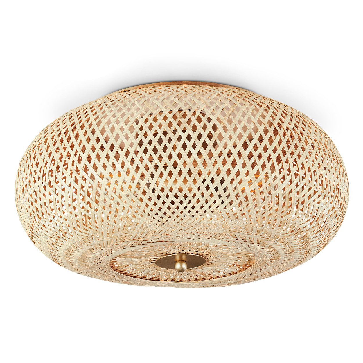 hofstein Deckenleuchte »Decollatura« runde Deckenlampe aus Holz/Metall in N günstig online kaufen