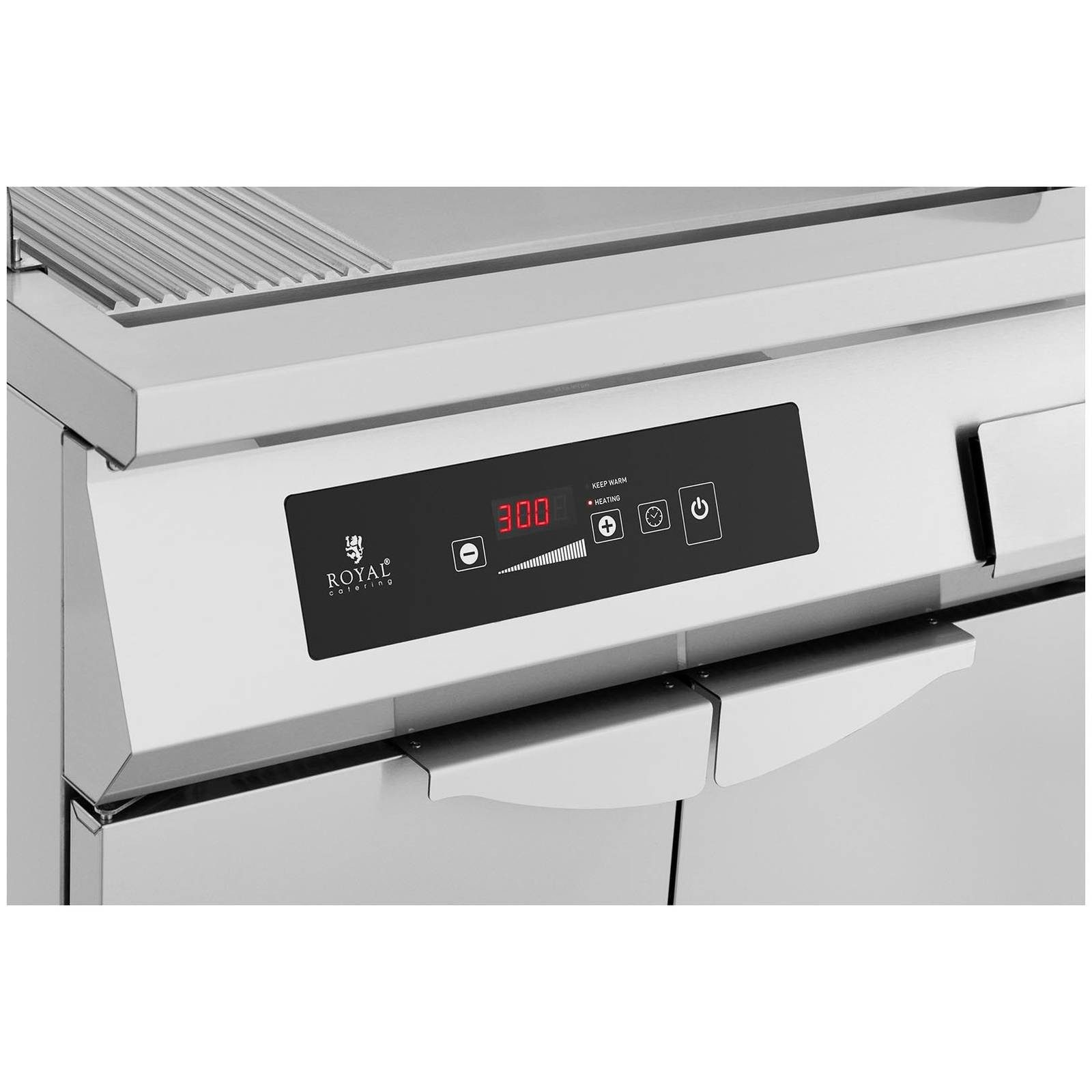Royal Catering Elektrogrill Induktionsgrill Grillplatte 10.000 W glatt Timer Gastro Profi 380V LED, 10000 W