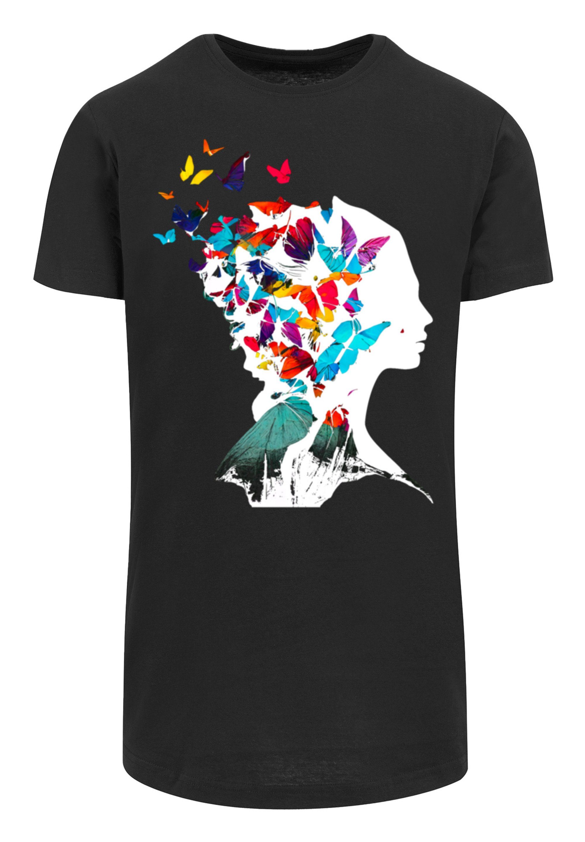 F4NT4STIC T-Shirt Schmetterling Silhouette LONG TEE Print