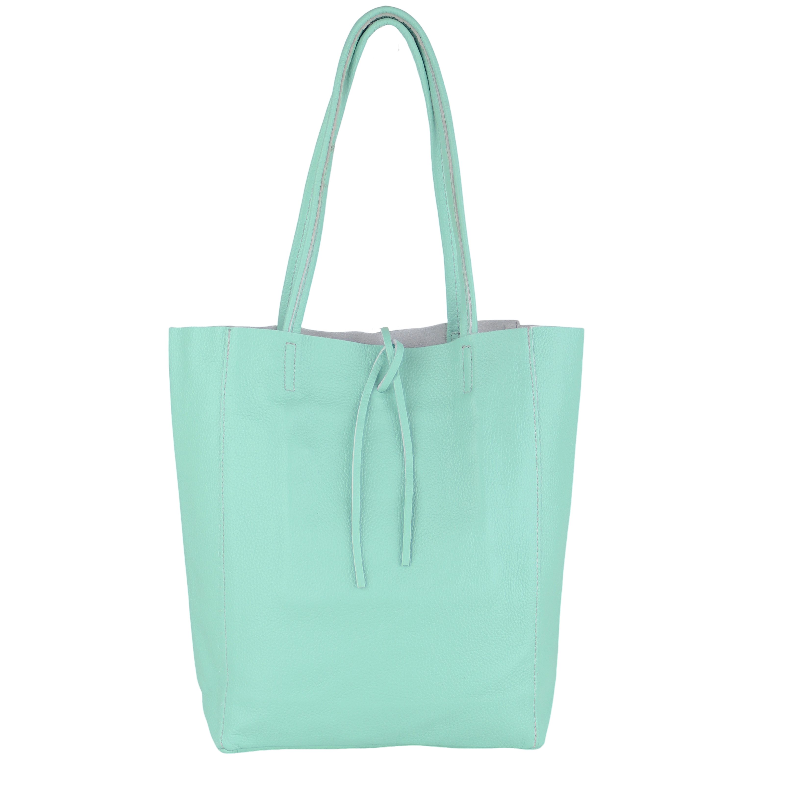 MIRROSI Shopper aus Echtleder, Made in Italy, Henkeltasche Tasche (Einkaufstasche in vielen trendigen Farben), Tragetasche (38x38x16cm) mit Stauraum A4 Ordner