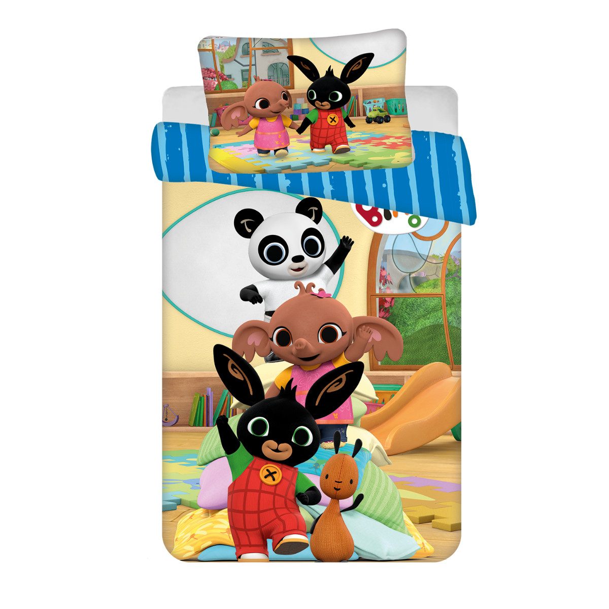 Bing Bettwäsche - Set für Kinderbett 100x135 cm + 40x60 cm aus 100% Baumwol günstig online kaufen