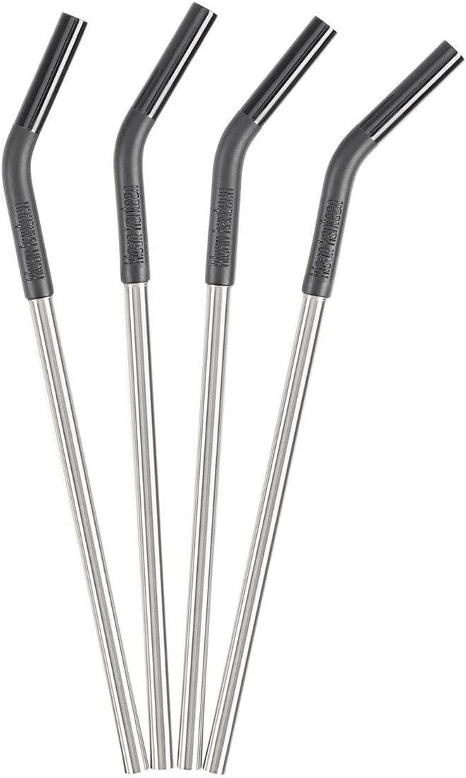 Klean Kanteen Trinkflasche Edelstahl Metall Strohhalm Set 4er Set mit Bürste - Straw Set