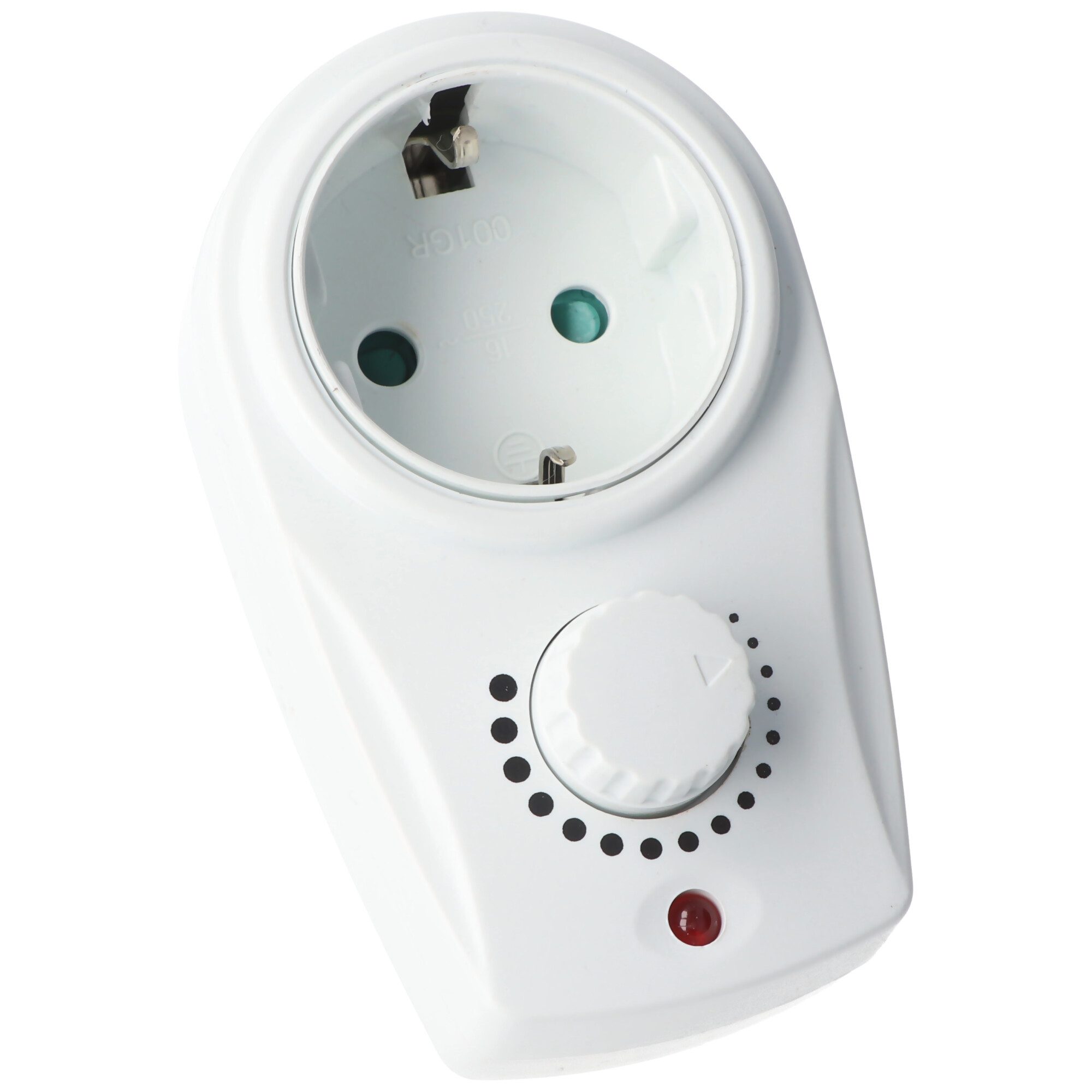 AccuCell Funksteckdose Zwischenschalter 1x Schutzkontakt weiß mit Dimmer