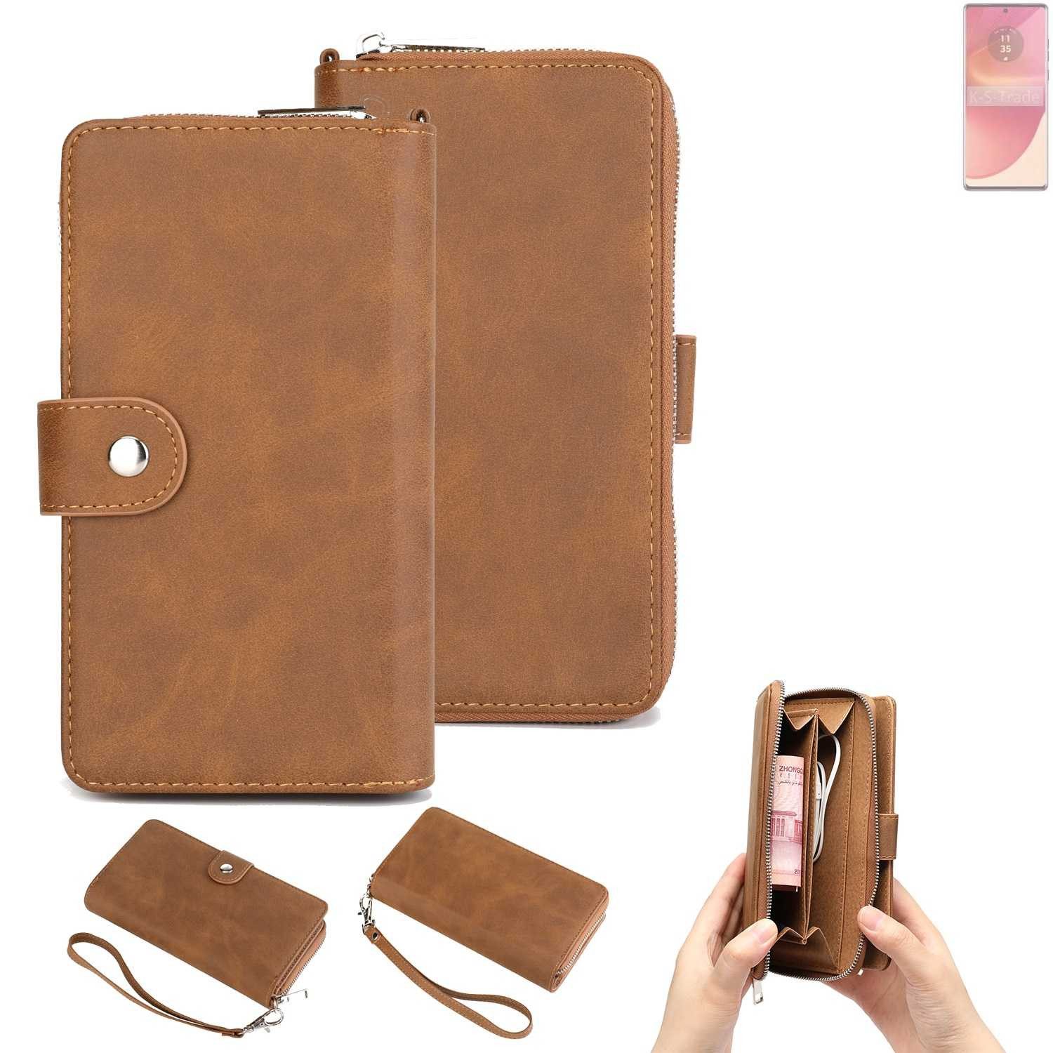 K-S-Trade Handyhülle für Motorola Edge 50 Fusion, Handyhülle Schutzhülle & Portemonnee Tasche Handytasche Case Etui