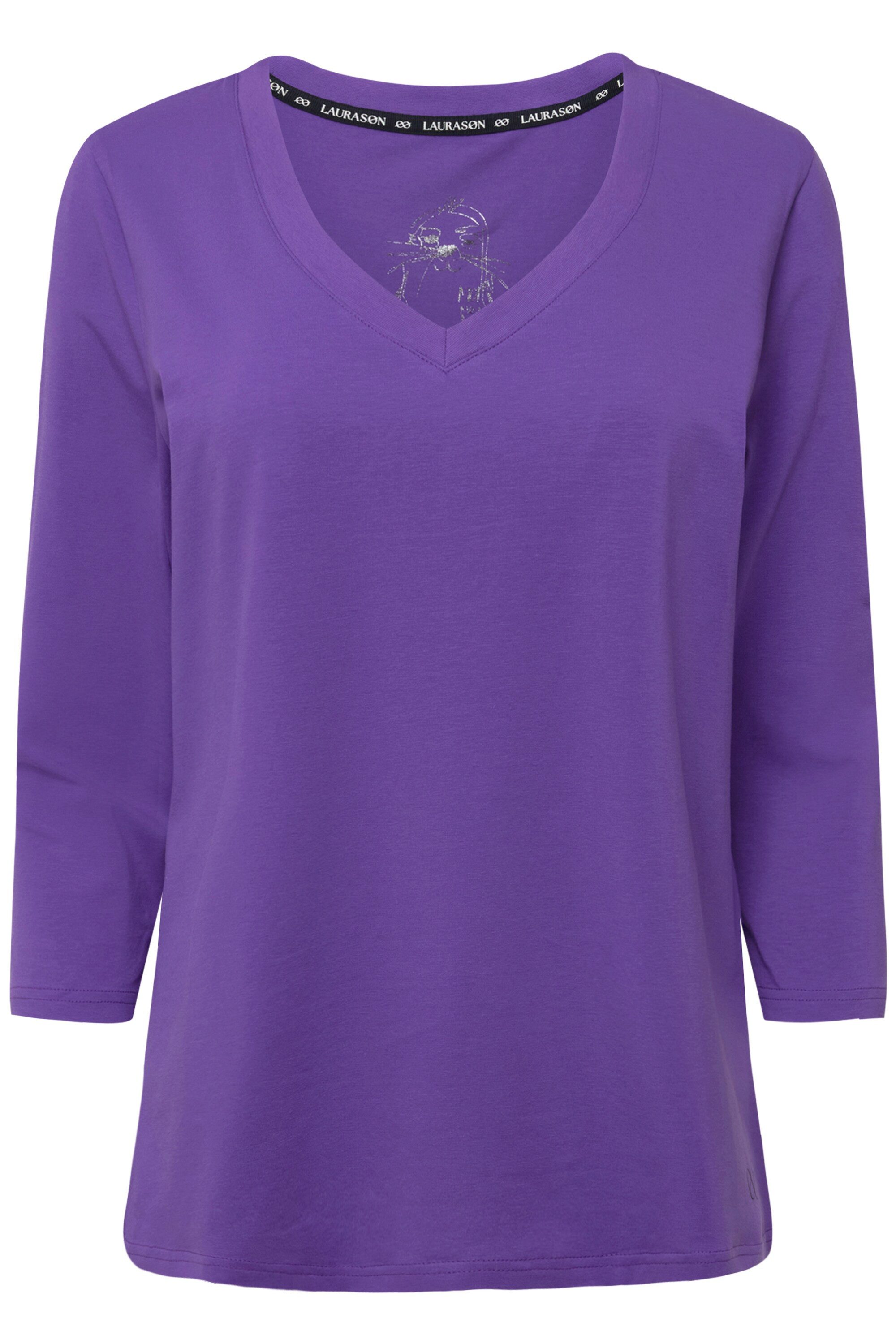 Laurasøn T-Shirt Basic-Shirt V-Ausschnitt 3/4-Arm günstig online kaufen