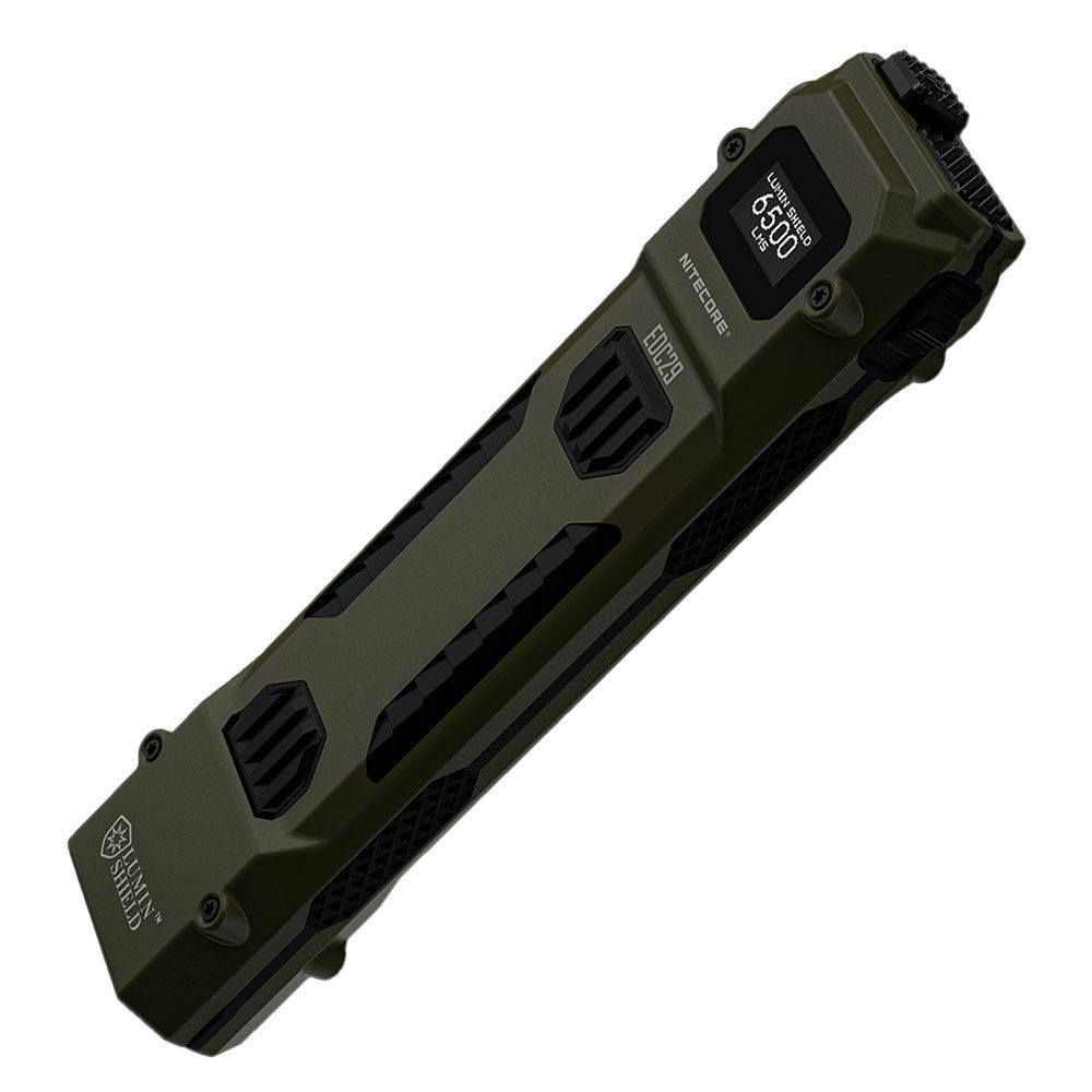 Nitecore LED Taschenlampe EDC29 LUMINBLADE LED Taschenlampe 6500 Lumen - Oliv, ultrahelle taktische Taschenlampe in Sonderedition