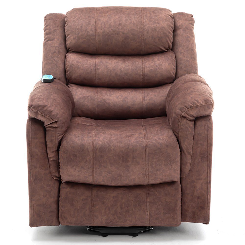 TV-Sessel (Fernsehsessel mit Aufstehhilfe, elektrisch Relaxsessel mit Fernbedienung, bis 150 kg belastbar), Massagesessel mit Liegefunktion, Wärmefunktion und Vibrationsmassage