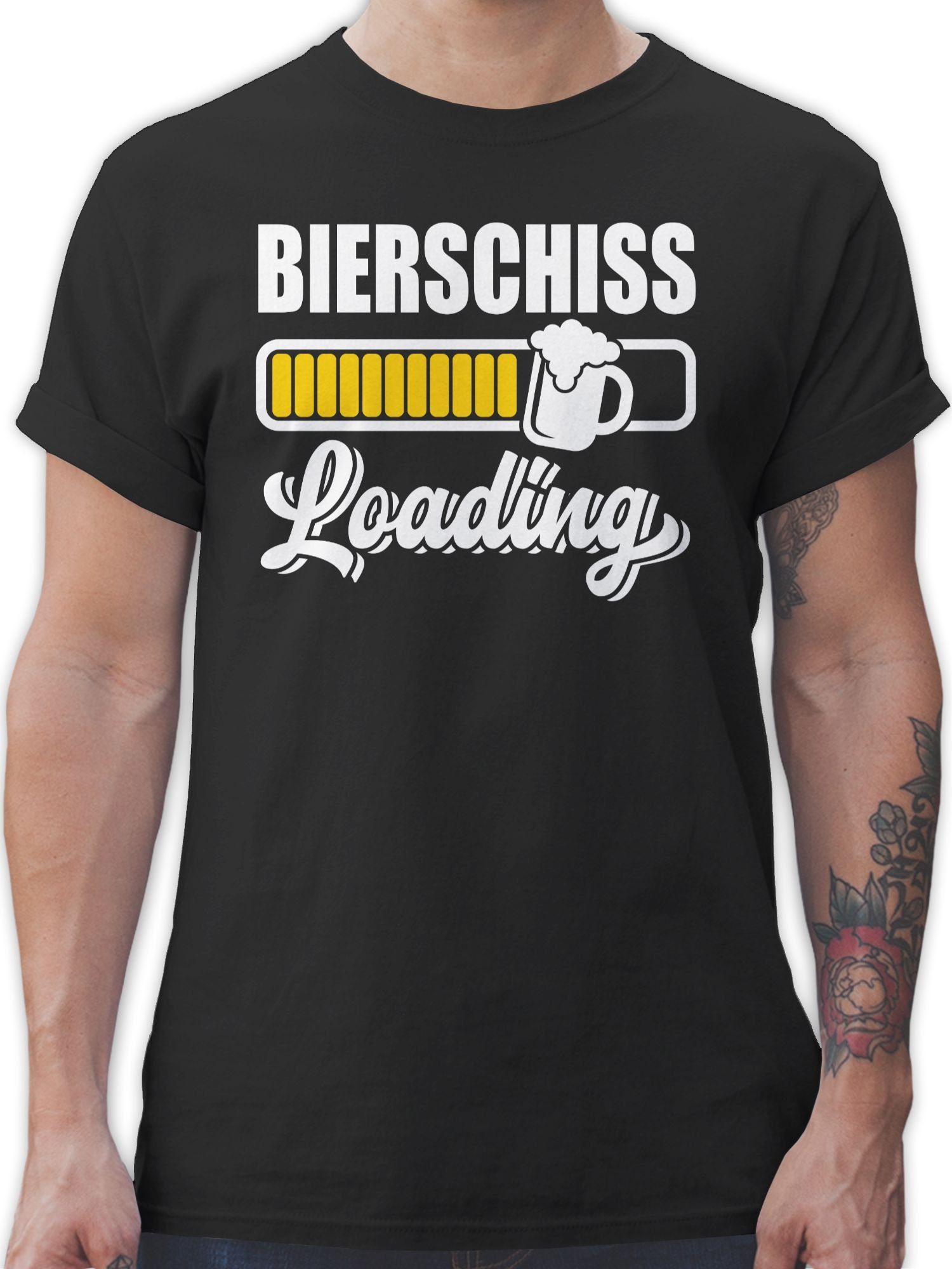 Shirtracer T-Shirt Bierschiss loading Karneval Outfit 1 Schwarz