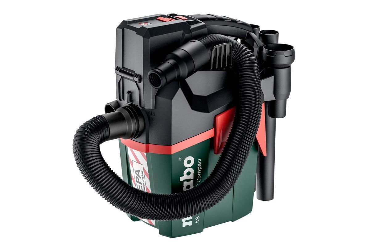 metabo Nass-Trocken-Akkusauger AS 18 HEPA PC COMPACT (602029850), ohne Akku und Ladegerät, 6l Behältervolumen