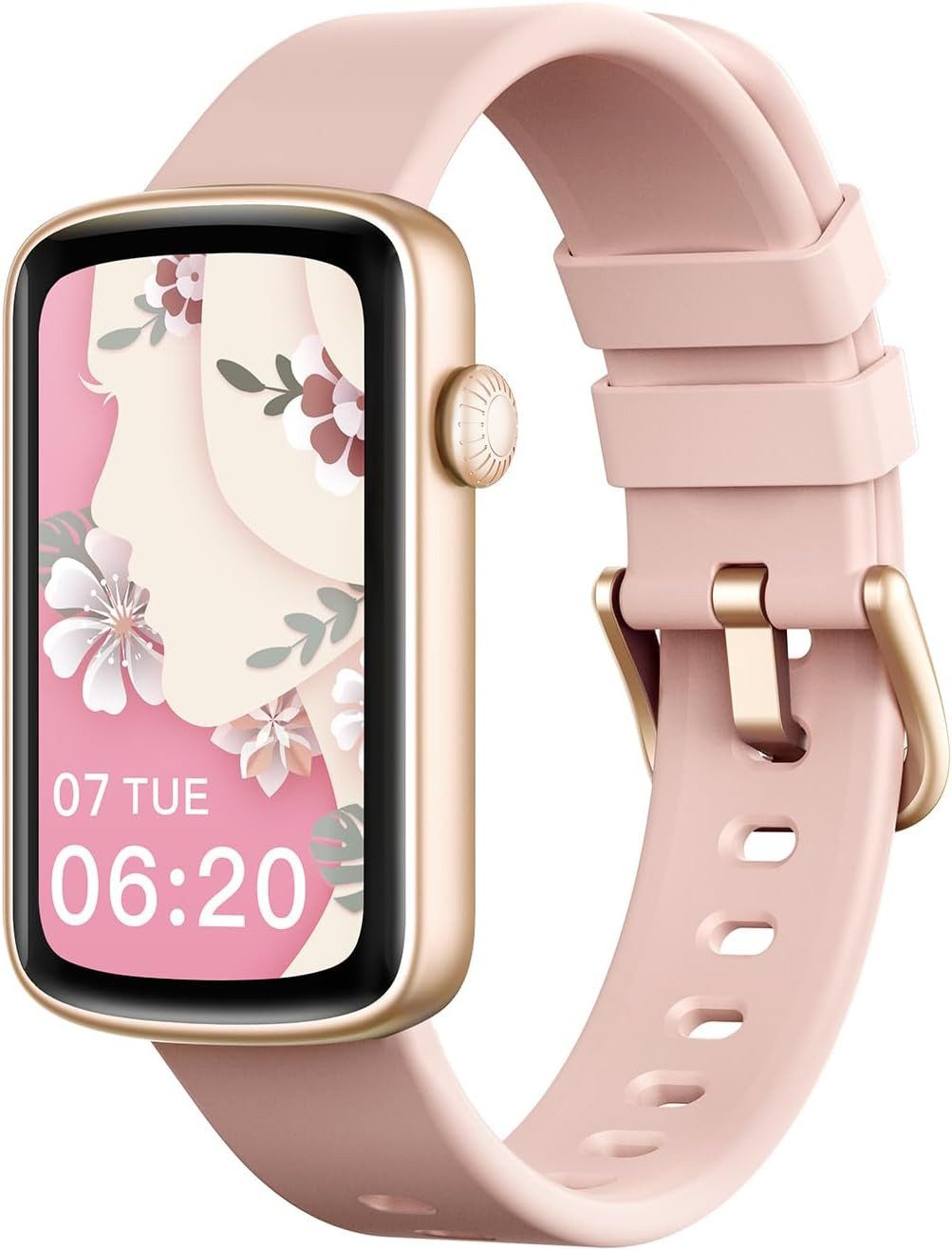 SHANG WING L2 Smartwatch (4,8 cm, Android ios), Smartwatch Damen mit Gesundheitstracker schlankem Display