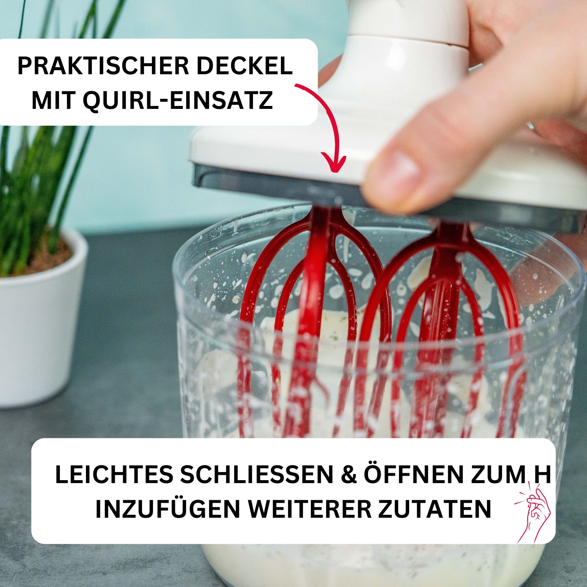 WESTMARK Rührquirl Ohne Strom, Füllvolumen: 1 l, Kunststoff, Rührblitz
