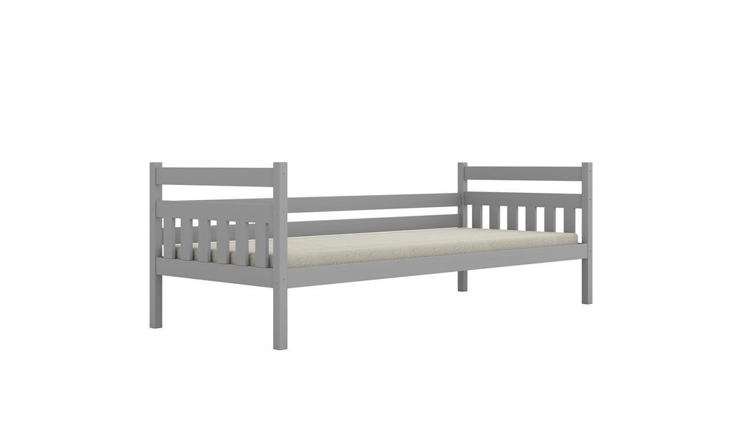Raumhirsch Furniture Kinderbett Jugendbett, Einzelbett, Bettgestell, Funktionsbett (Maße: 169 x 87 x 82 cm (Lattenrost, Ausziehbett, Rausfallschutz), viele Farbvarianten), 160 x 80 cm, massives Kiefernholz, für Kinder und Jugendliche