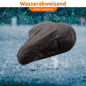 ECENCE Sattelbezug 2x Sattelüberzug Schwarz Regenschutz