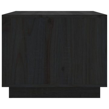 furnicato Couchtisch Schwarz 80x50x40 cm Massivholz Kiefer