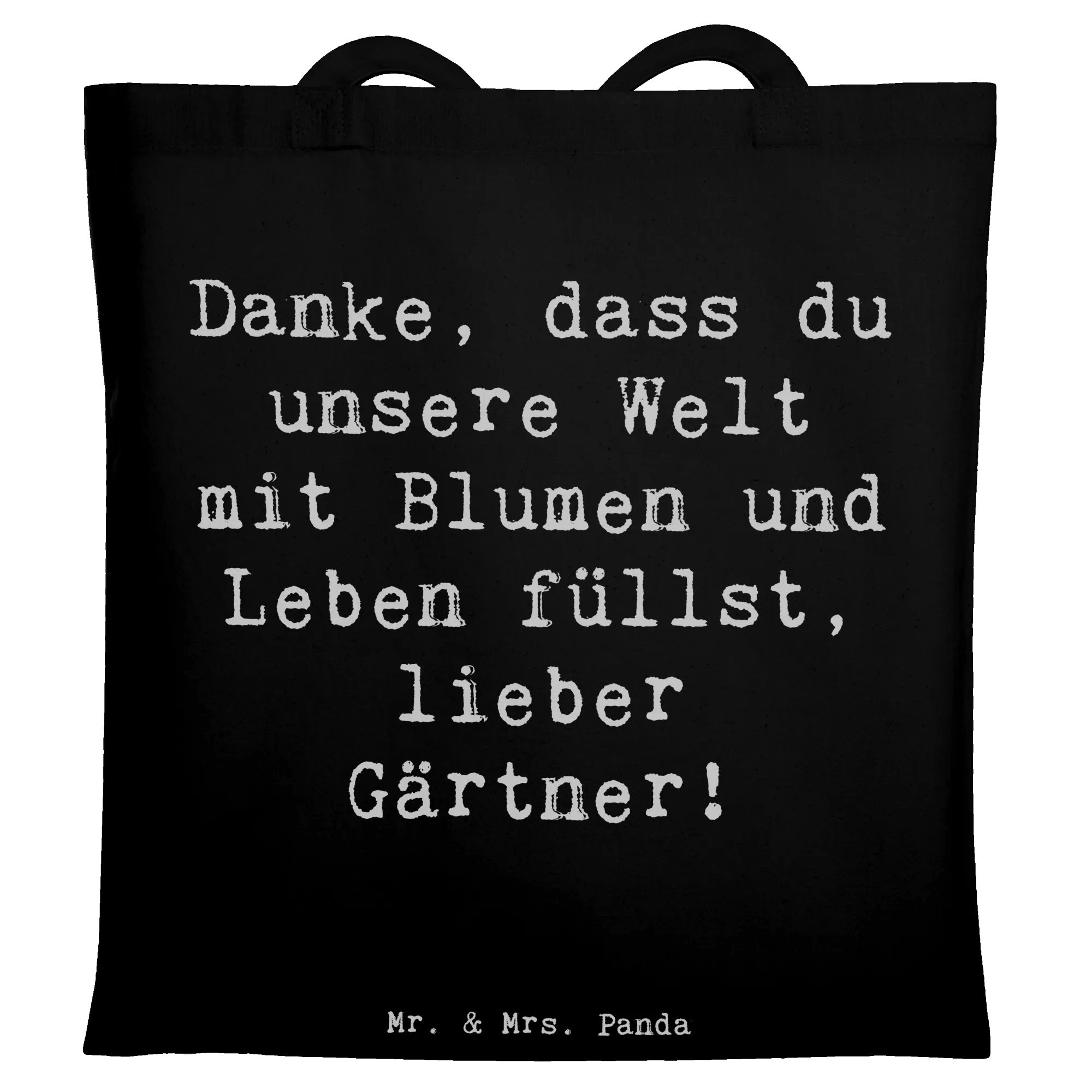 Tragetasche Spruch Gärtner Dankeschön - Schwarz - Geschenk, pflanzenliebhaber, Da