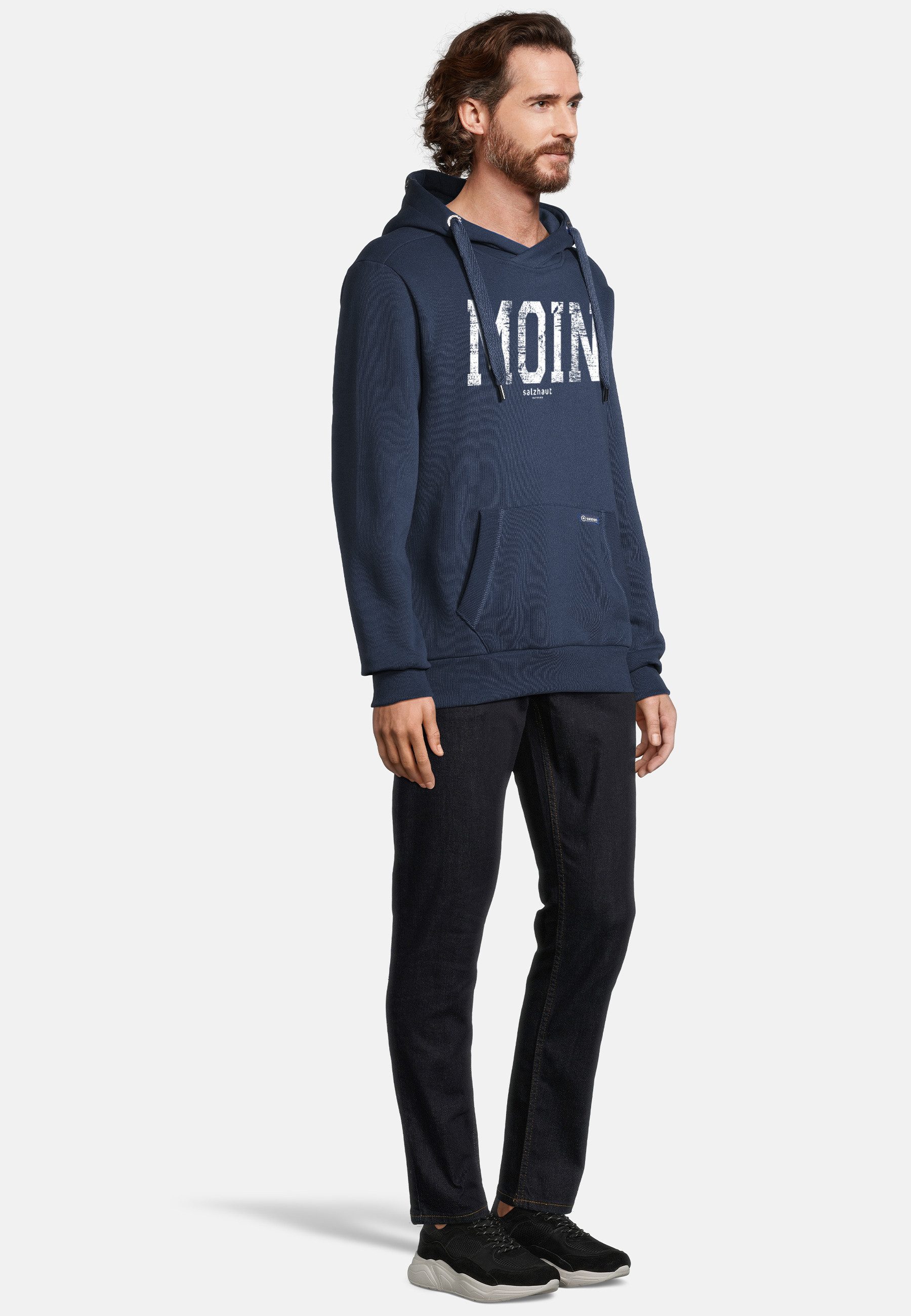 salzhaut Hoodie HEFF - MOIN Herren normale Passform salzhaut Kapuzenpullover – bequemer Fit und nordisch klares Design – Bild 4 von 5