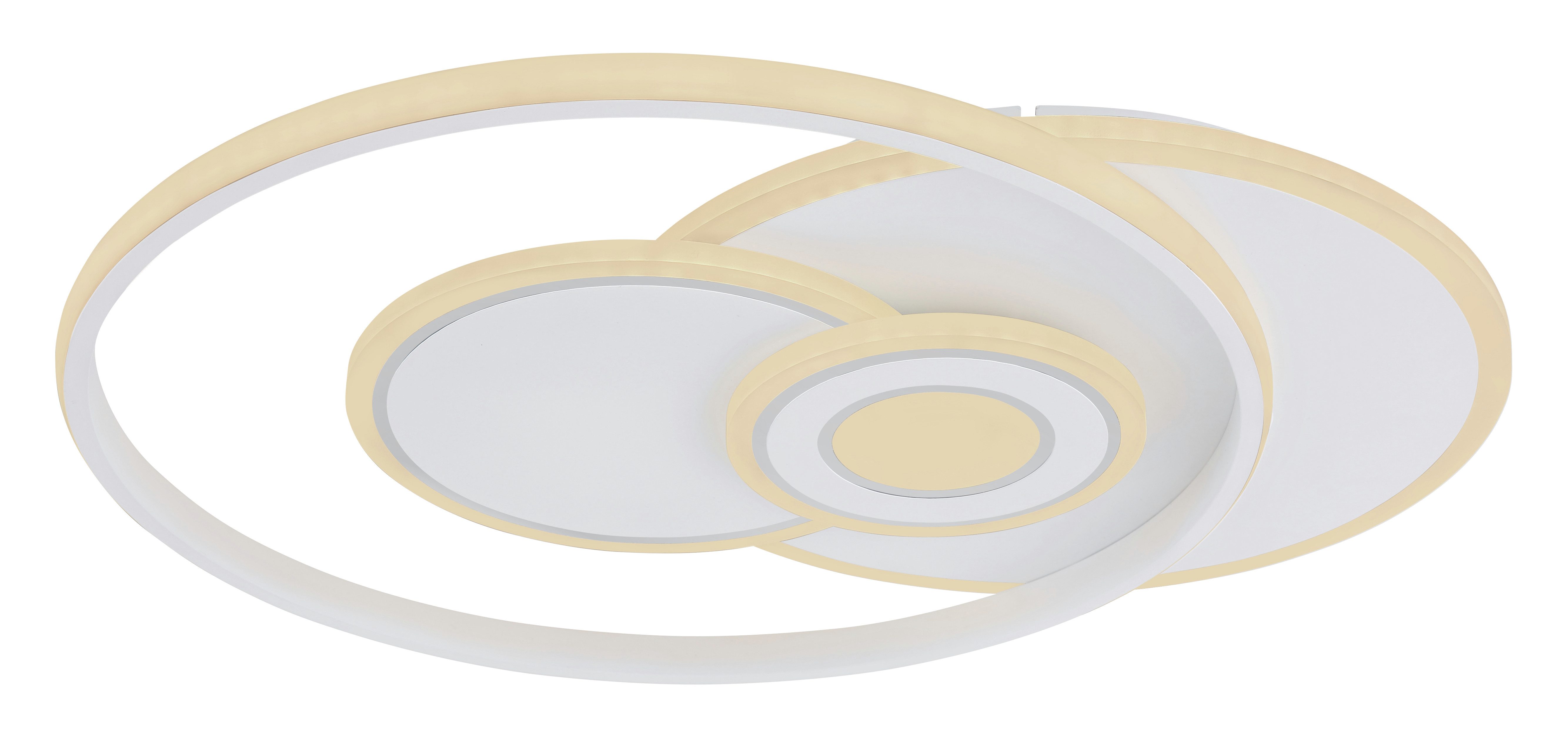 GLOBO LIGHTING LED Deckenleuchte RODERICK, Dimmfunktion, Memoryfunktion, Nachtlichtfunktion, mehrere Helligkeitsstufen, LED fest integriert, Deckenlampe/rund/Wohnzimmer/Schlafzimmer/modern