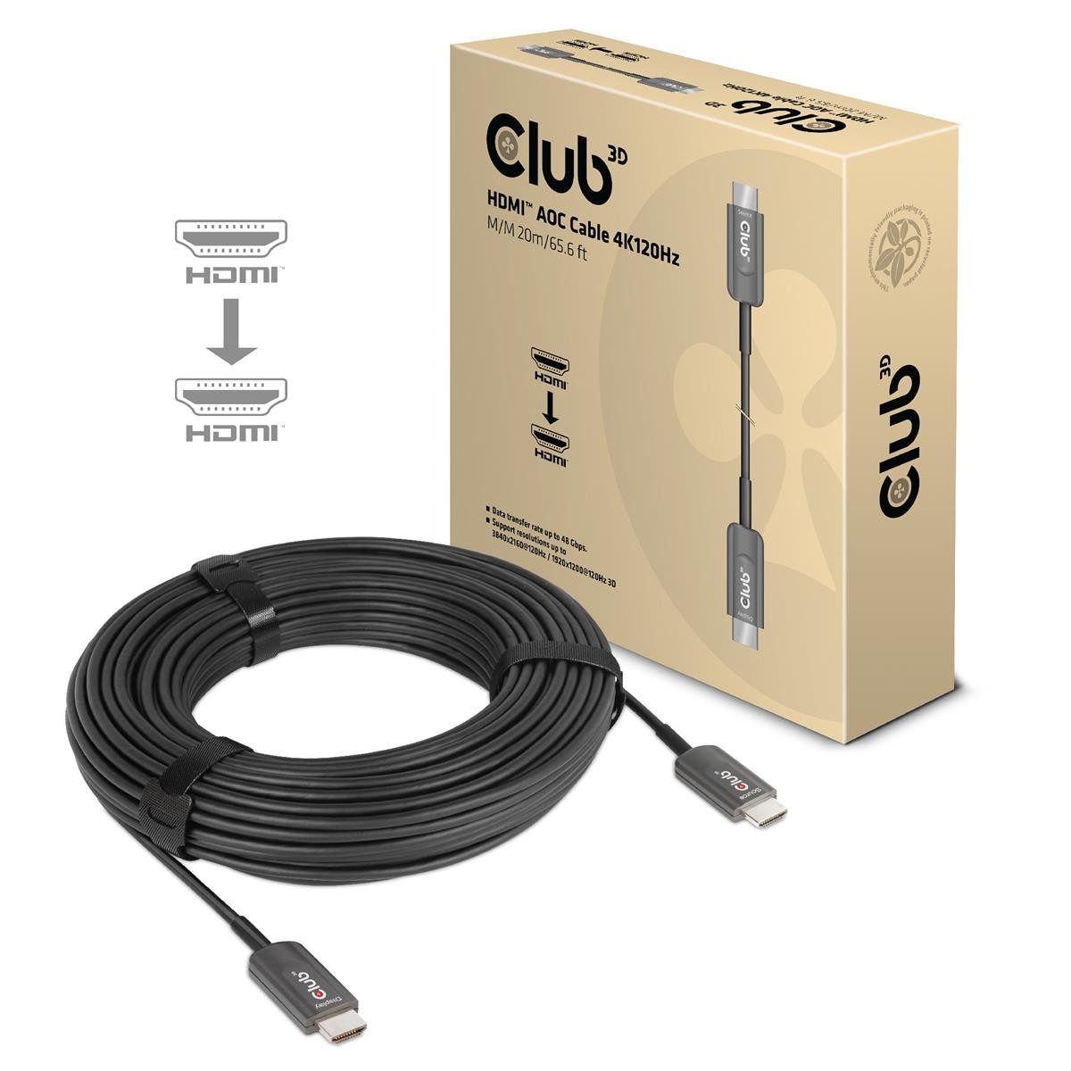 CLUB3D CAC-1379 Club3D HDMI-Kabel A -> A 2.1 aktiv opt. 8K60Hz UHD 20 Meter HDMI-Kabel