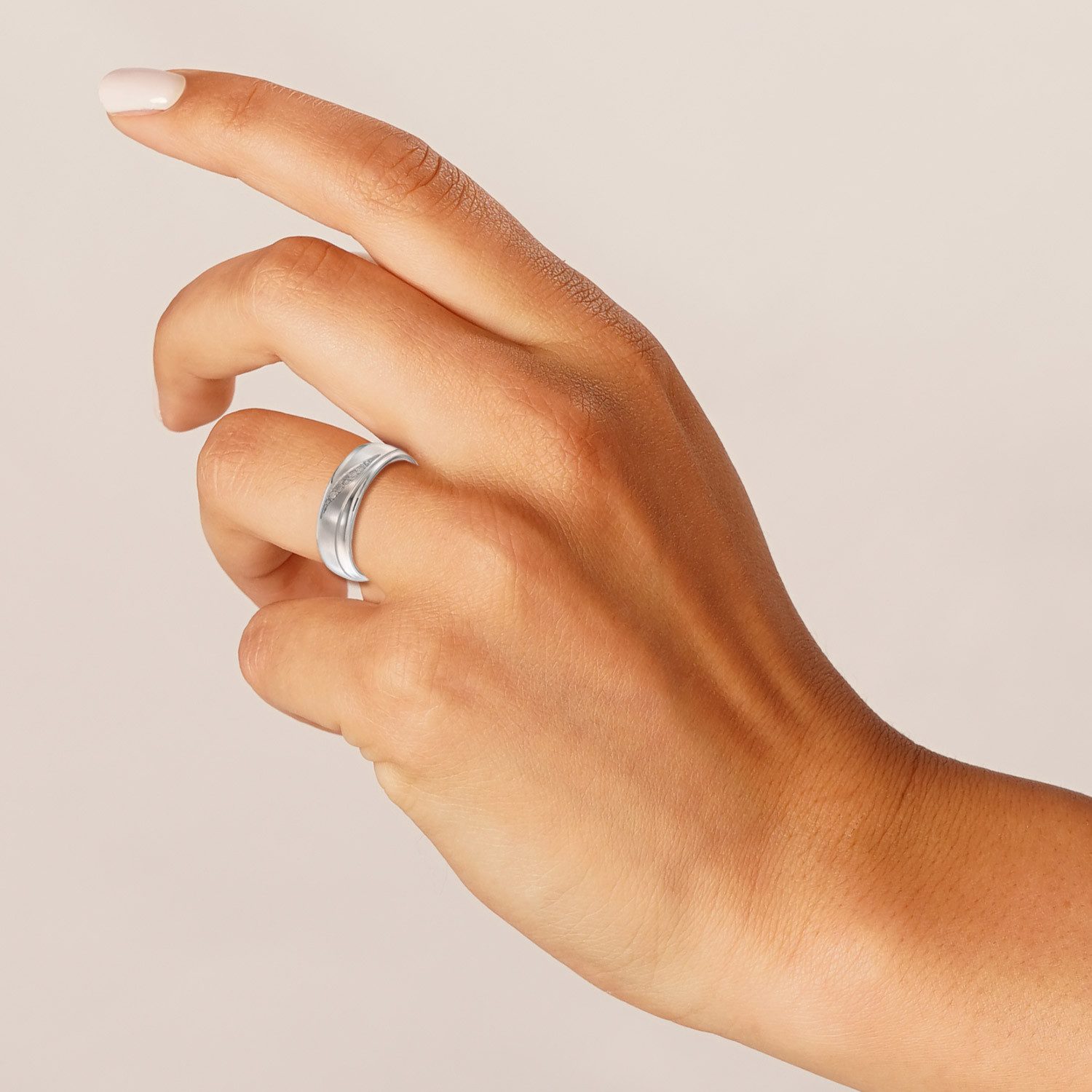 VIVENTY Silberring Damenring 925 Silber mit Diamanten Verlobungs