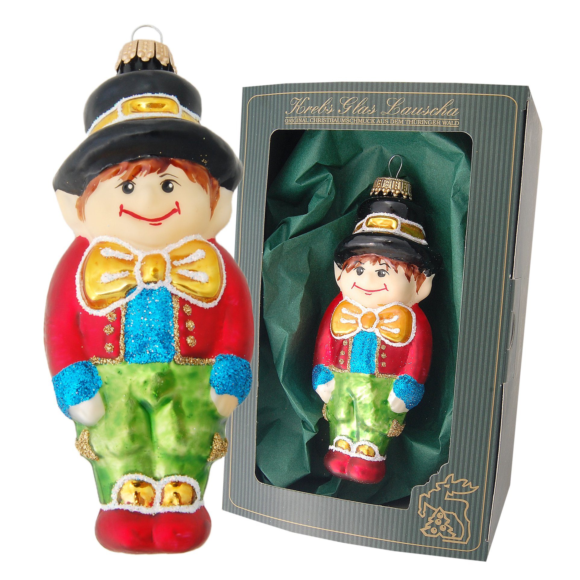 Alice Christbaumschmuck 13cm aus Krebs Glas junge Mann Der Wunderland im Lauscha (1-tlg)