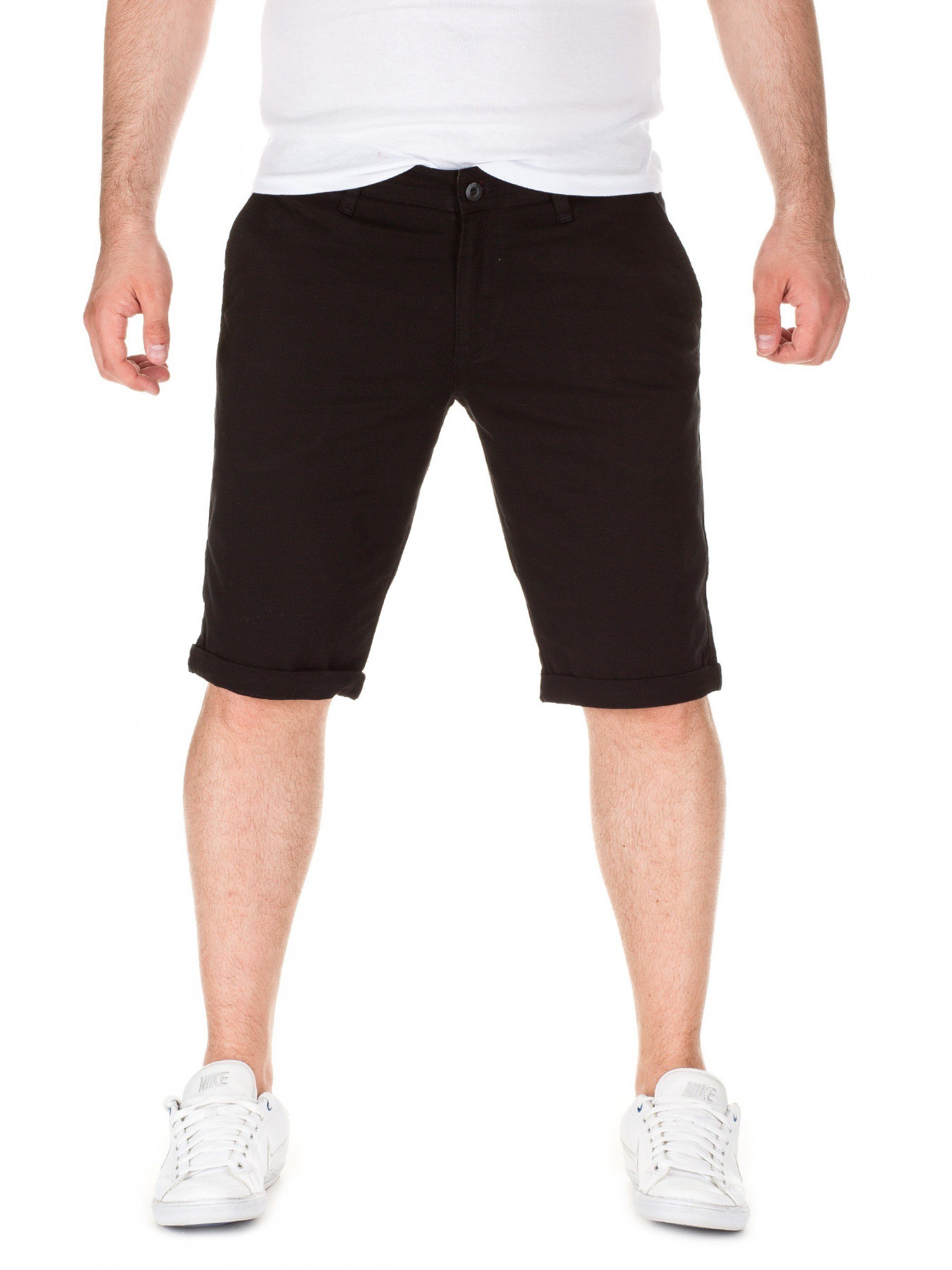 Chino Unifarbe WOTEGA shorts Shorts Schwarz Kallari (black in 9500)