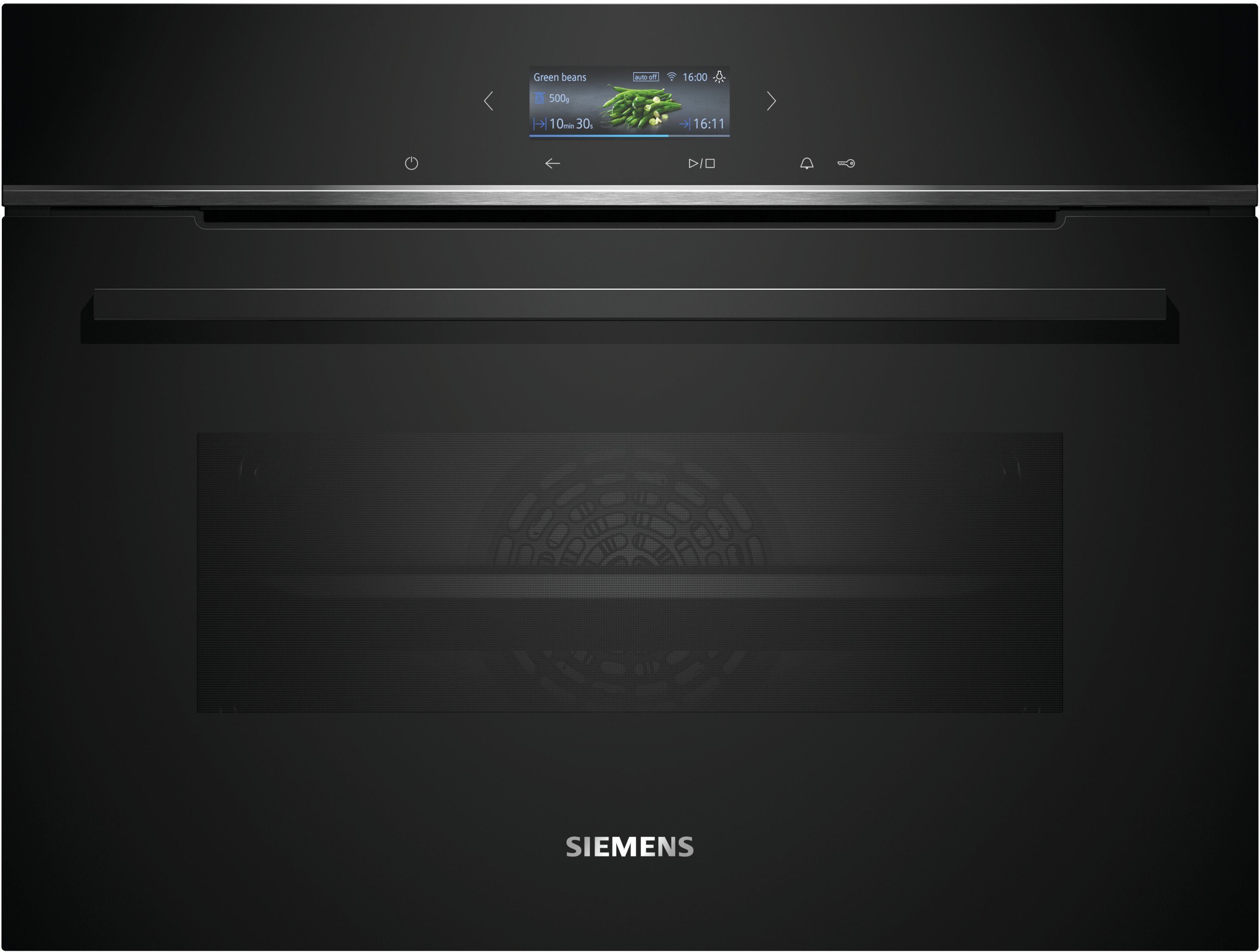 SIEMENS Backofen iQ700 CB734G1B1, mit Teleskopauszug nachrüstbar, Intelligentes cookControl Plus & praktischer Kochassistent