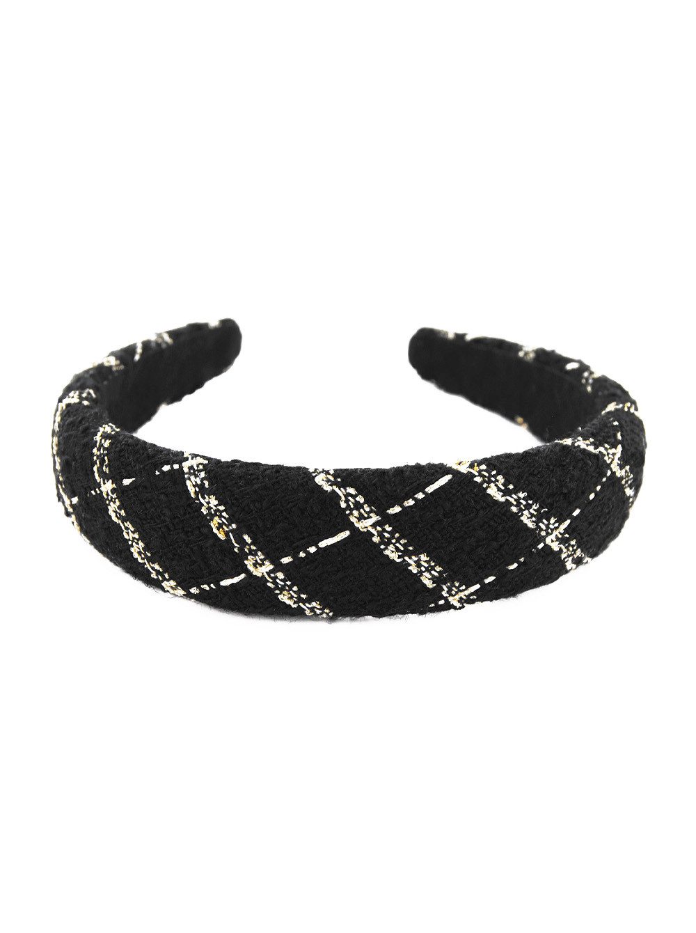 Haarreif Haarreif aus Tweed Stoff gepolstertes
