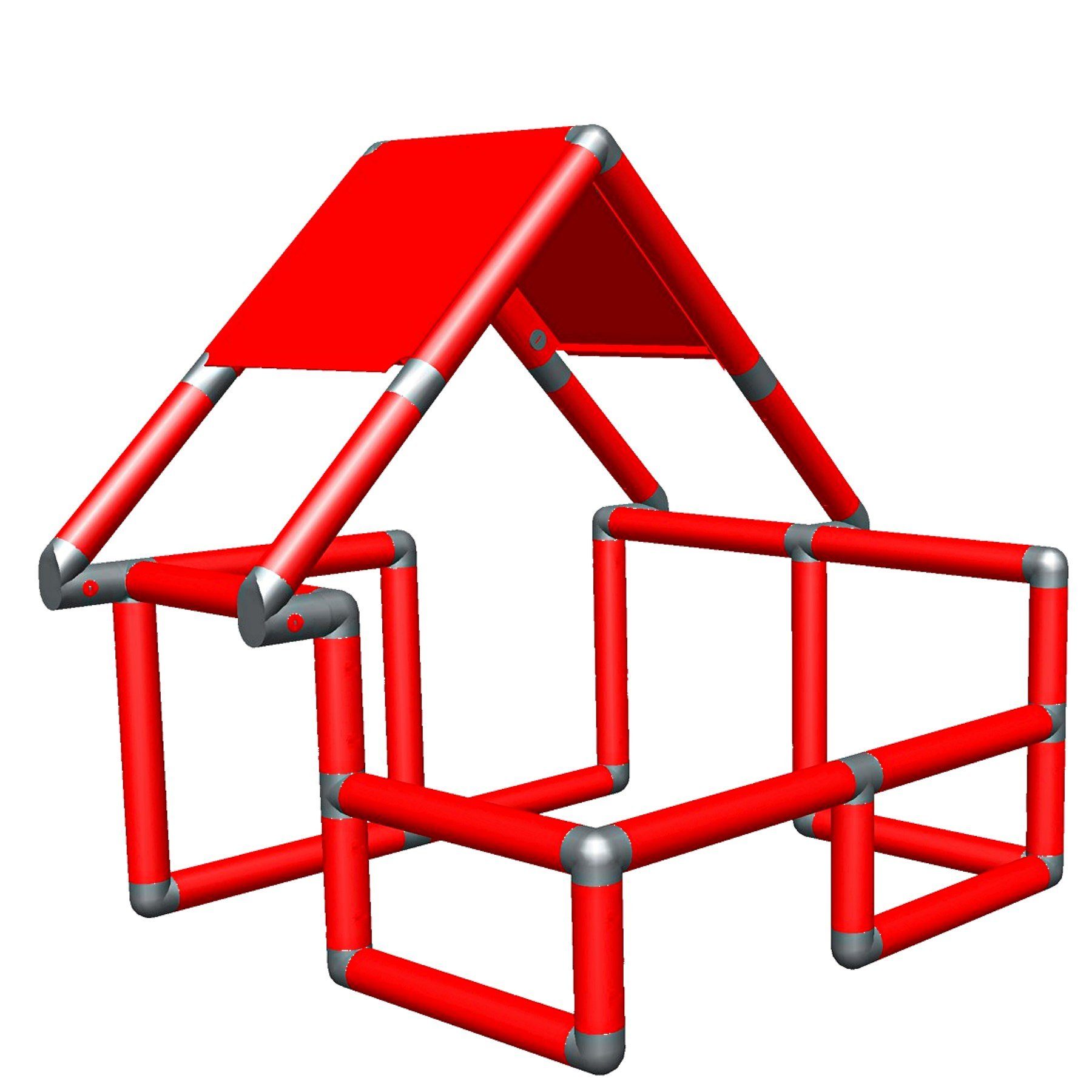 move and stic Spielhaus BASIC Grundbaukasten, erstes Klettergerüst, erweiterbar, aus recyclebarem Kunststoff, Made in Germany