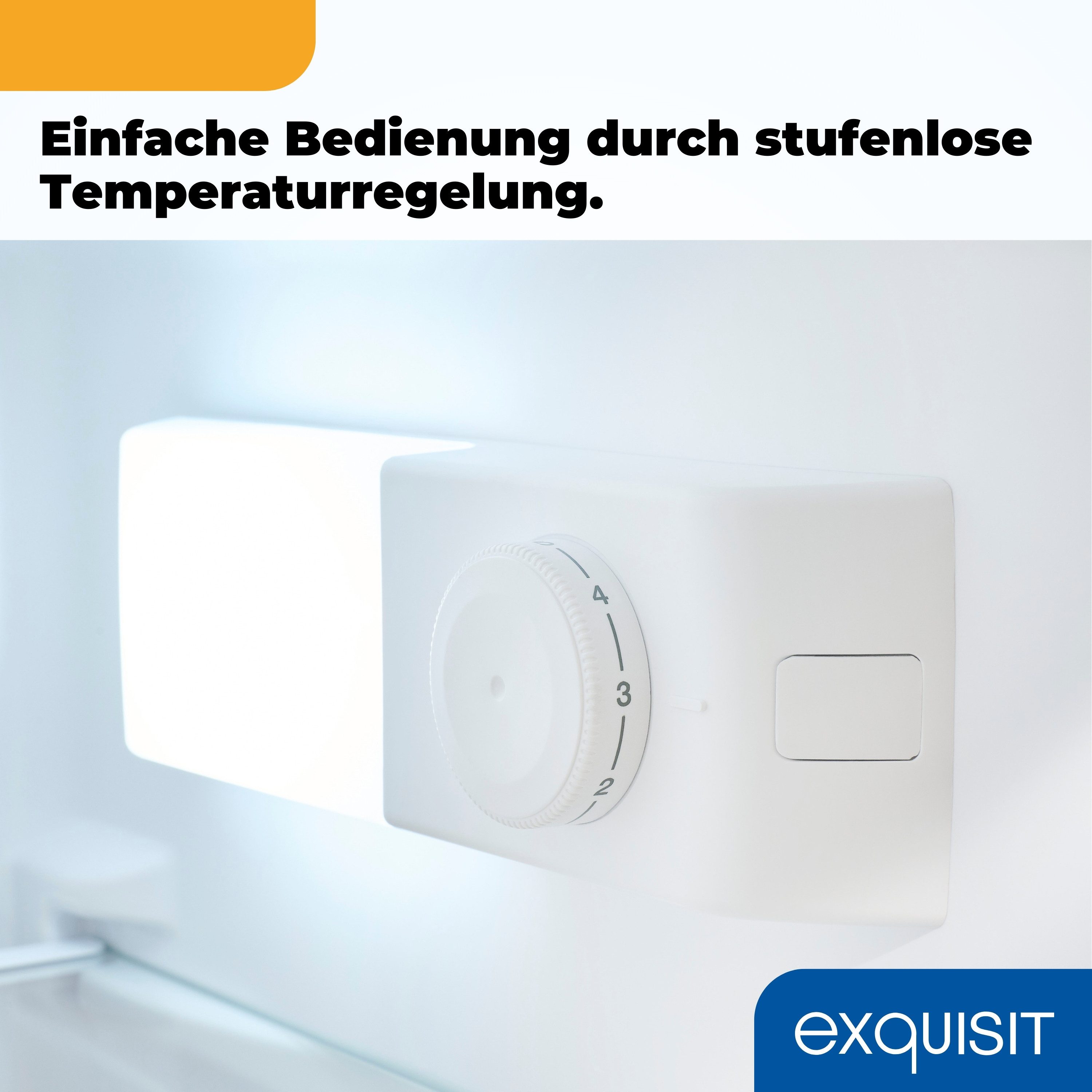 exquisit Kühl-/Gefrierkombination KGC232-60-E-040C inoxlook-az, 142,5 cm hoch, 49,5 cm breit, Platzsparend 173 l, flexibel, leise, effizient, LED, 4*-Gefrierfac – Bild 4 von 5