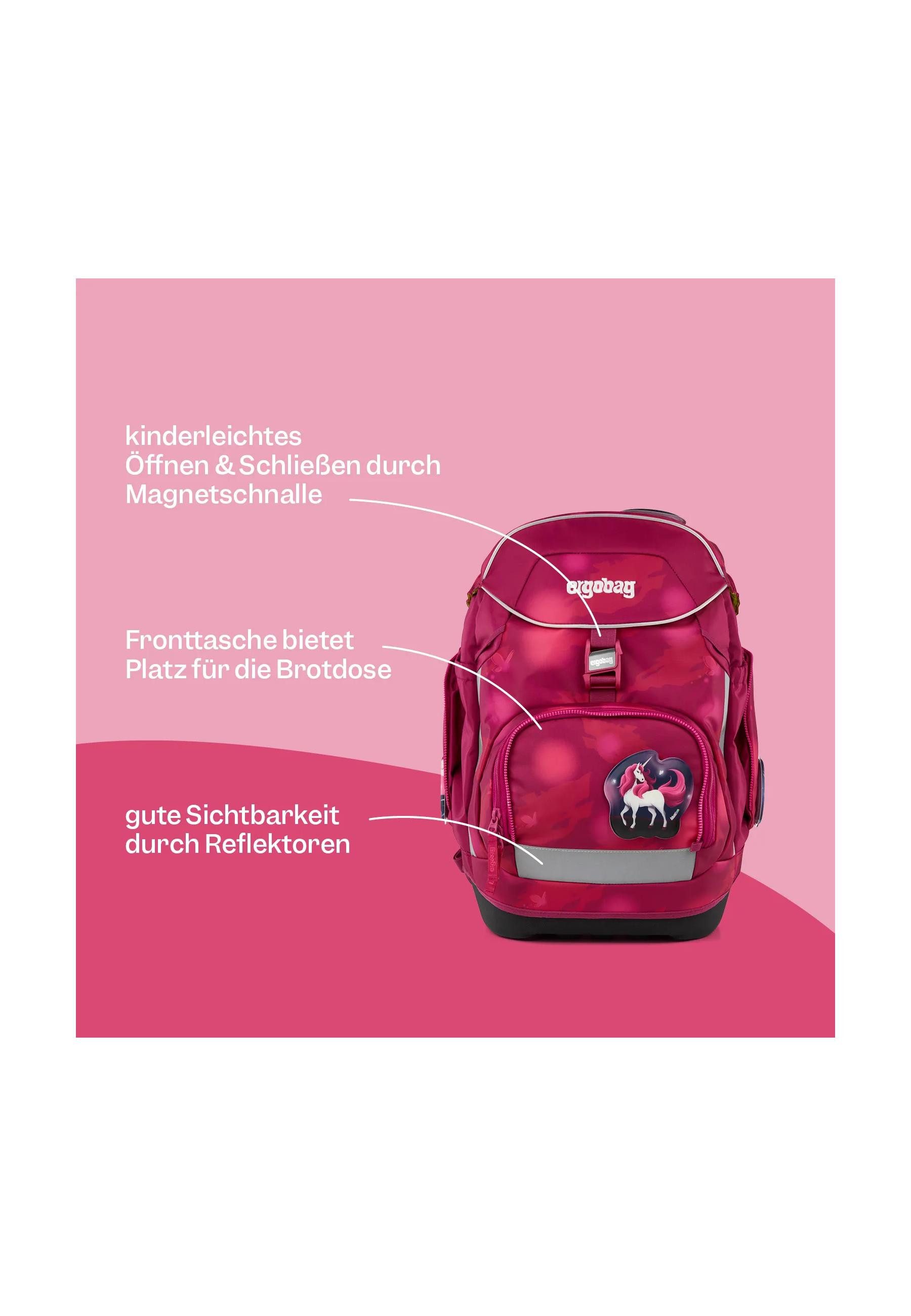 ergobag Schulranzen pack Set Bundle . (7-tlg., 7-teiliges Set), größenverstellbares Rückensystem