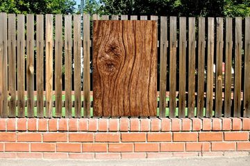 Wallario Sichtschutzzaunmatten Holzstamm mit Asteinschluss