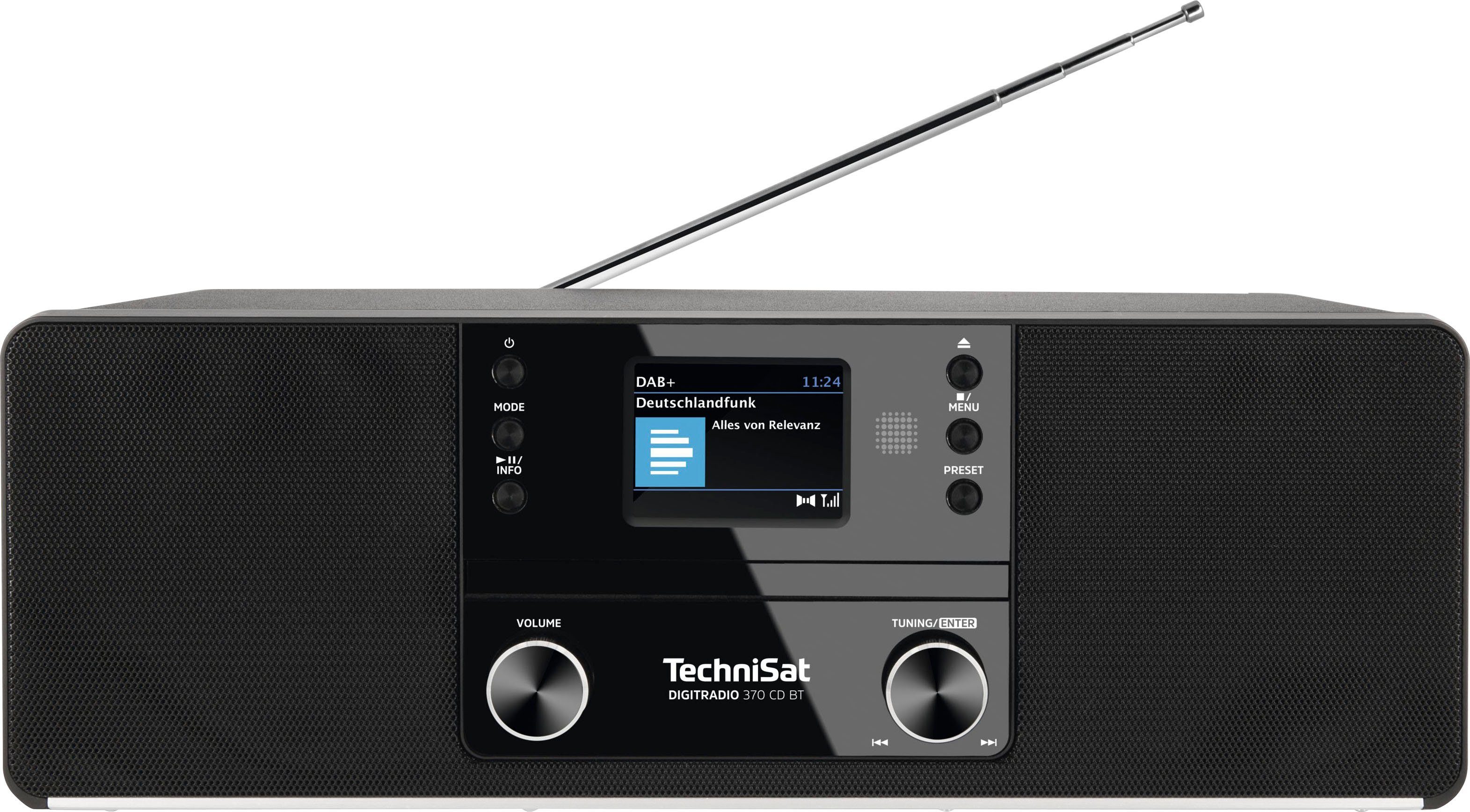 BT (DAB) schwarz mit CD TechniSat DIGITRADIO (DAB), 370 RDS, Digitalradio (Digitalradio W) UKW 10