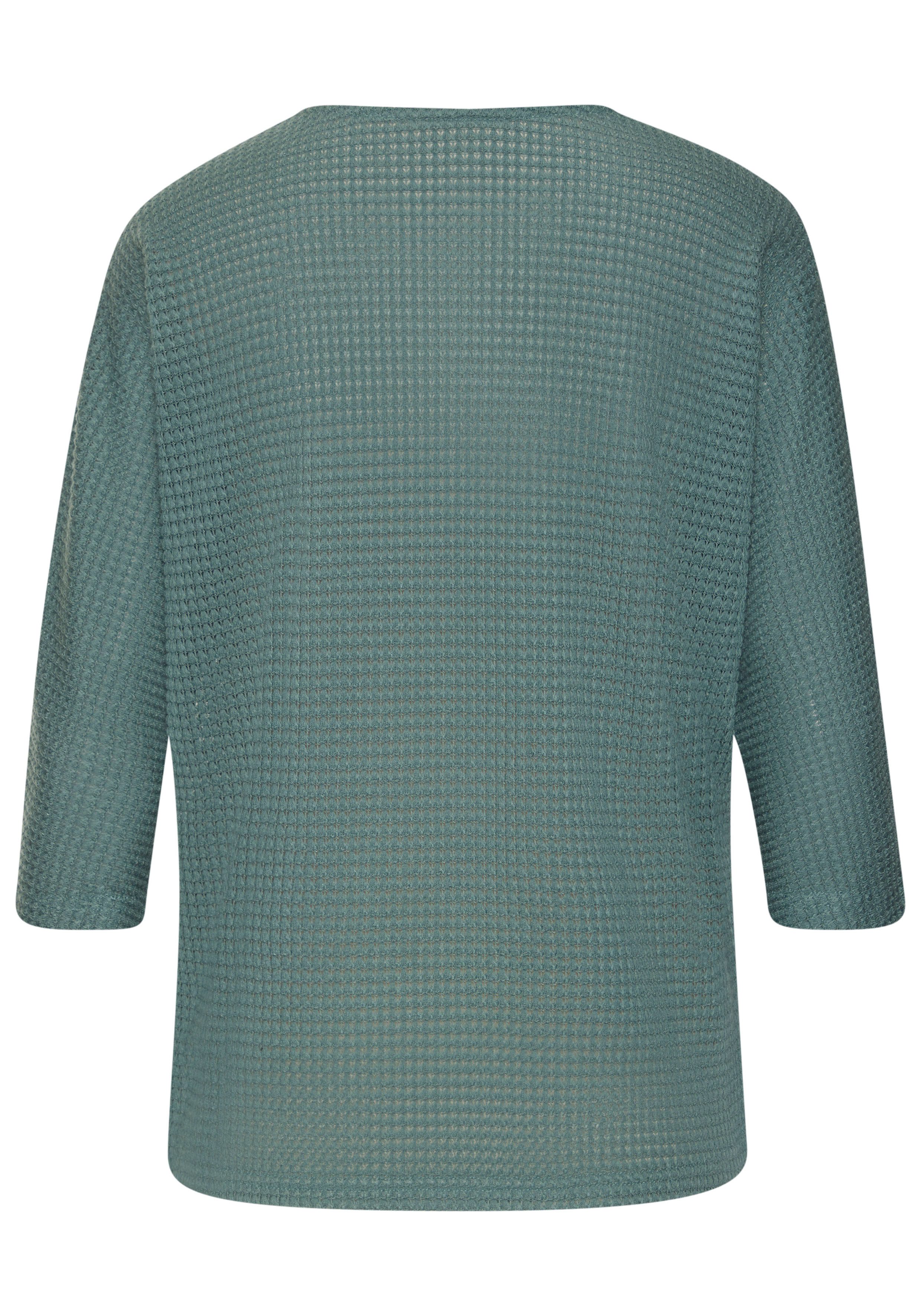 Vivance 3/4-Arm-Shirt aus bügelfreiem Waffelstrick aus bügelfreier Strickqualität